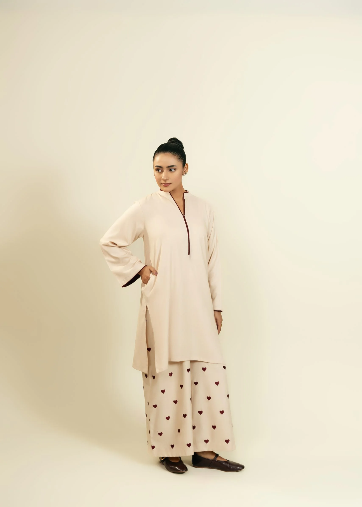 marina Kurta Set in Cream