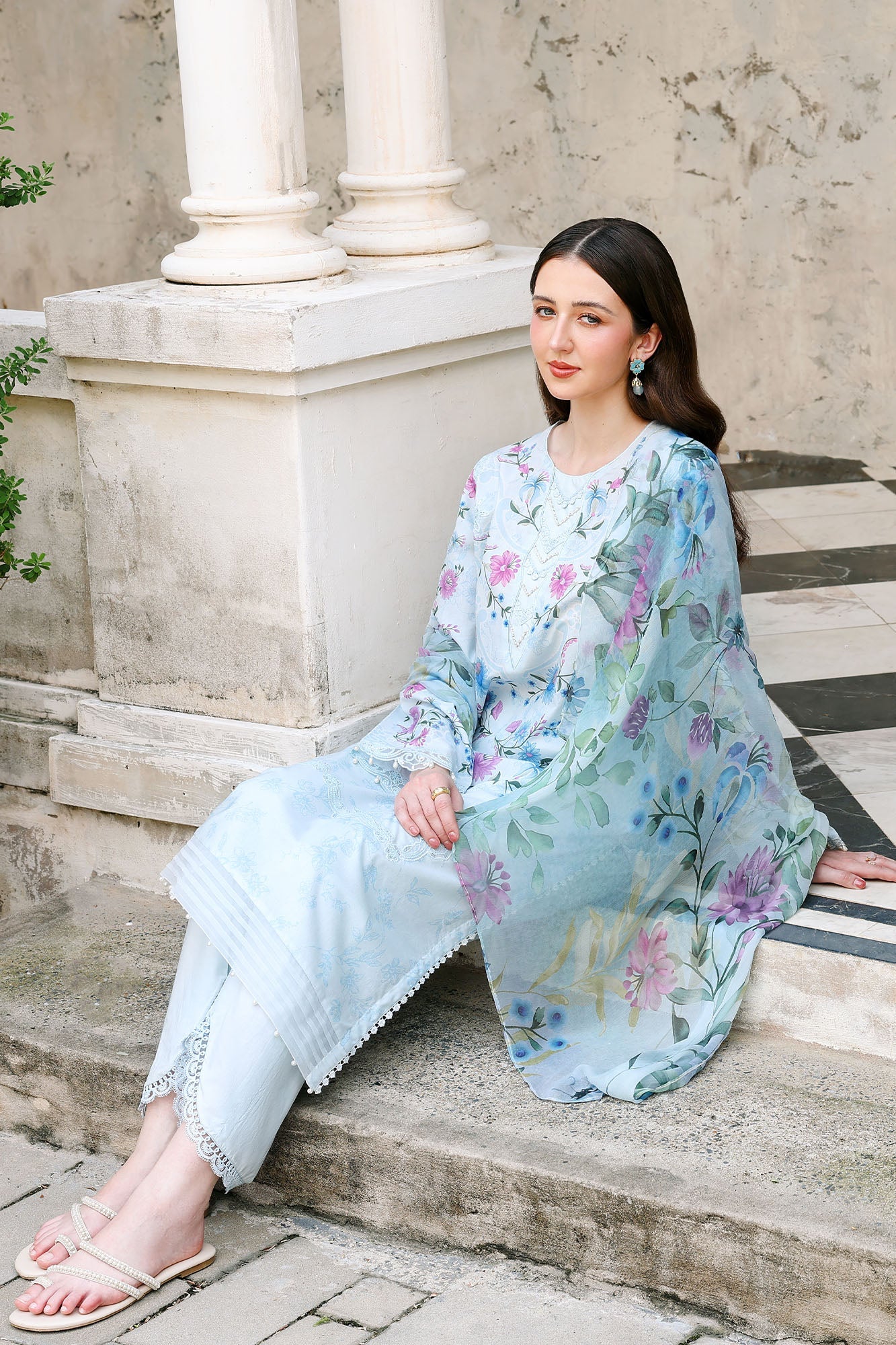 Eid Lawn Edit – Aqua Glint