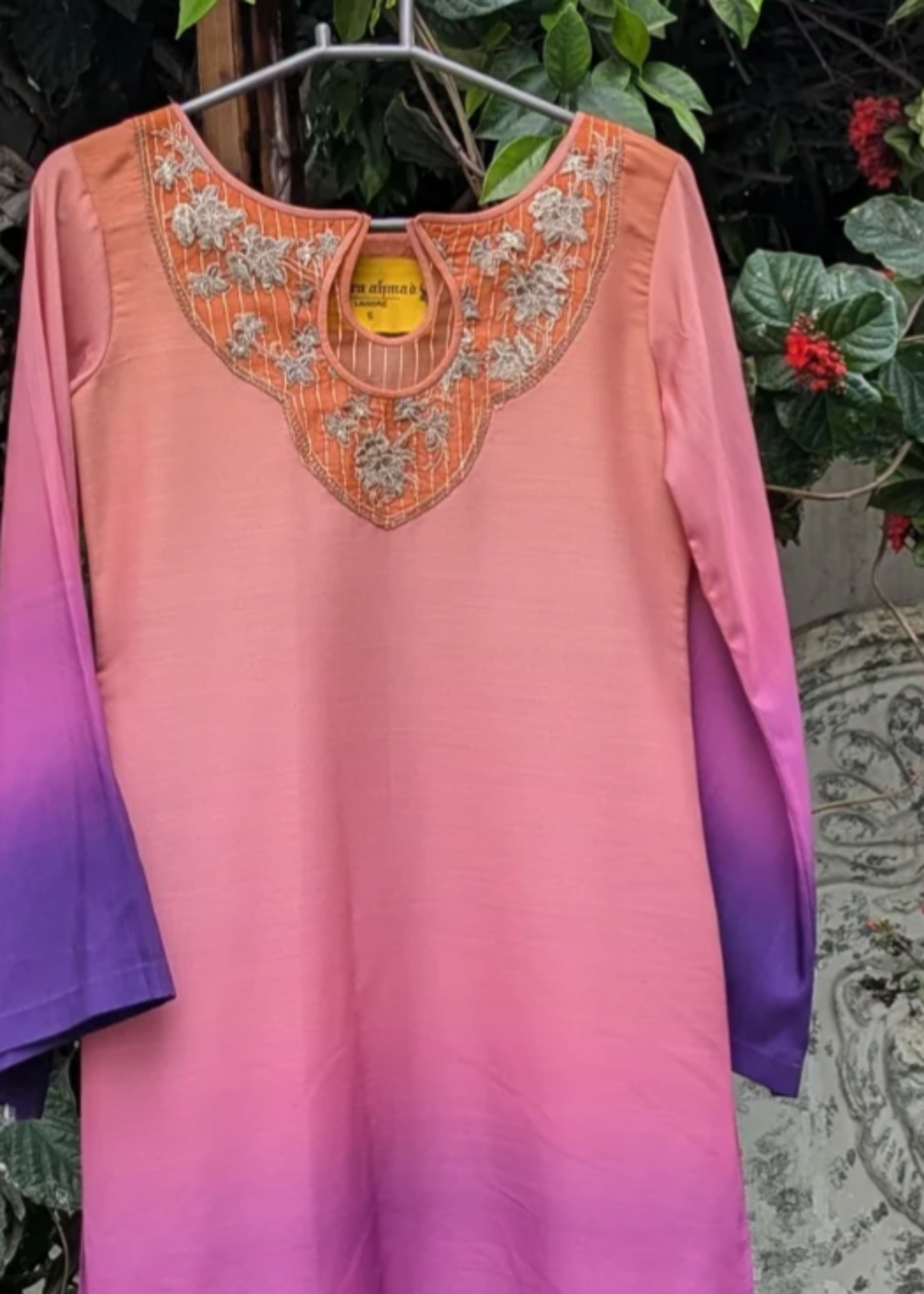 raw silk Kurta Set in Multi