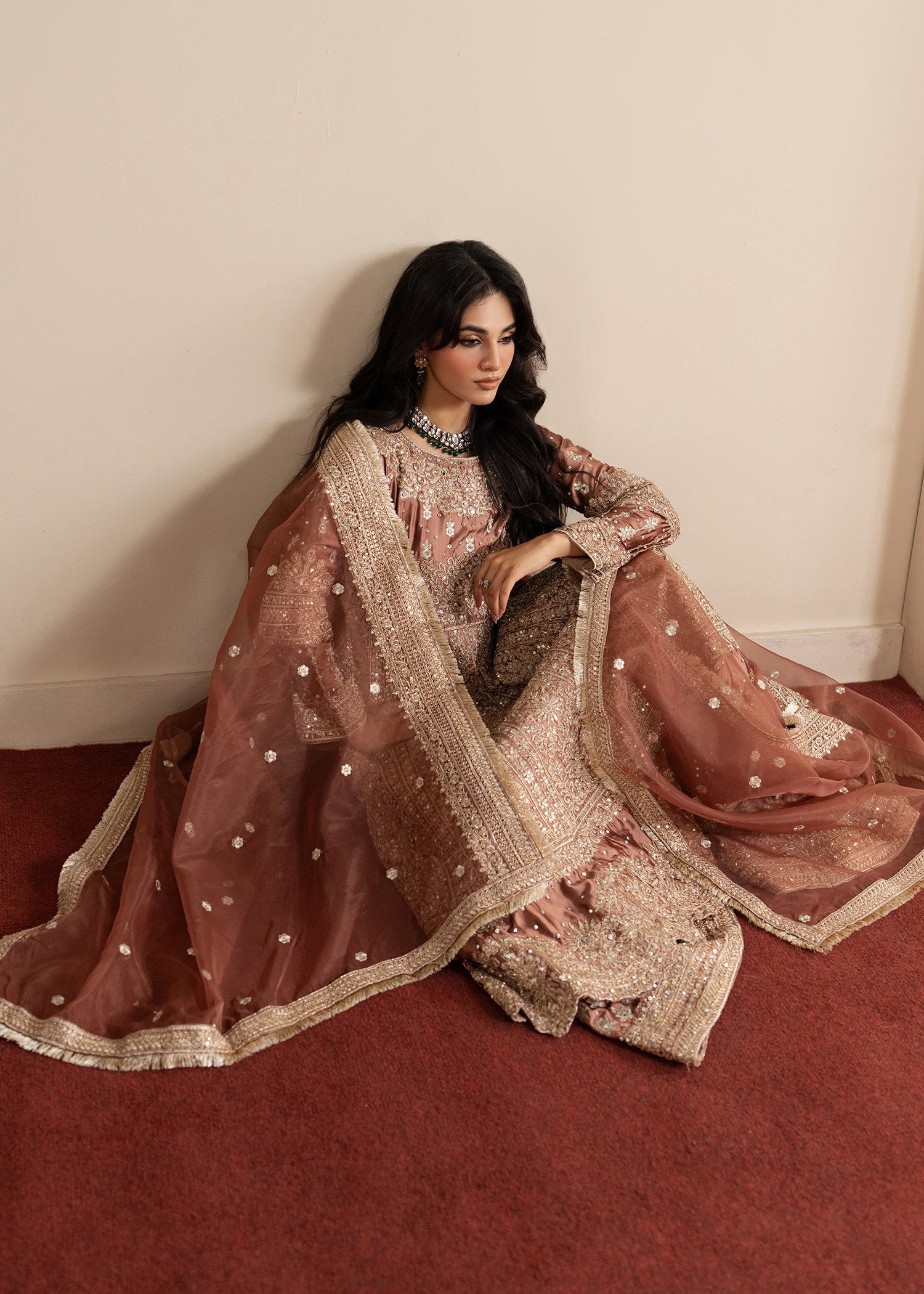 charmuse/shamooz Pishwas in Rosewood