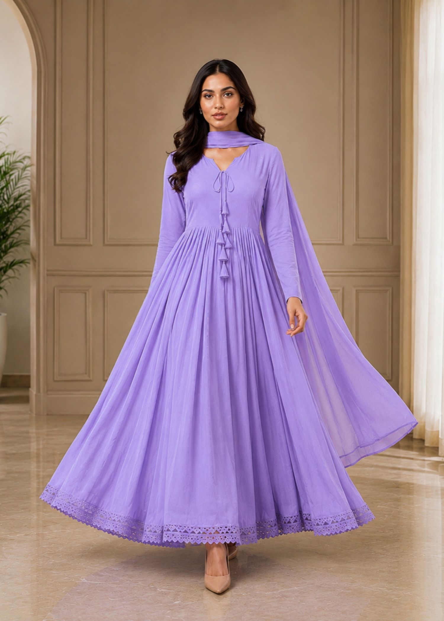 chiffon Maxi in Lilac