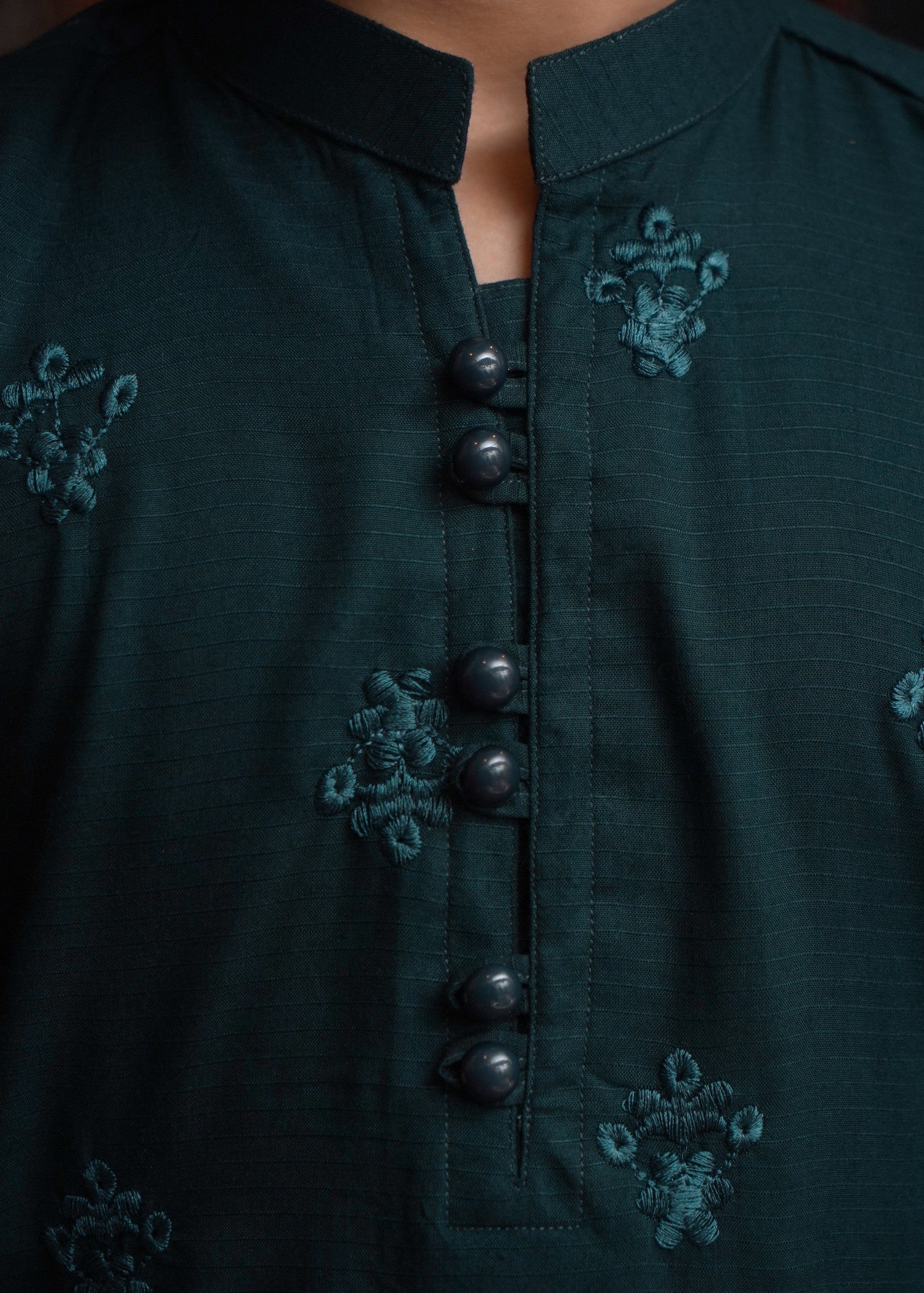 cotton linen Kurta in Green