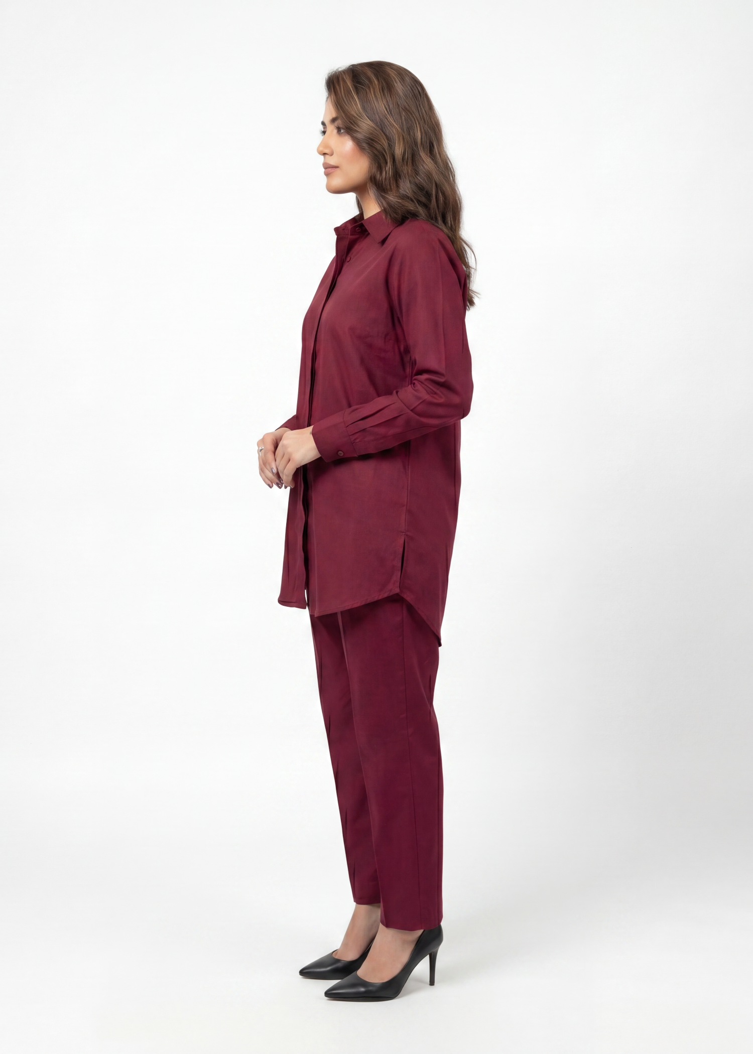 cotton Co ord Sets in Berry red