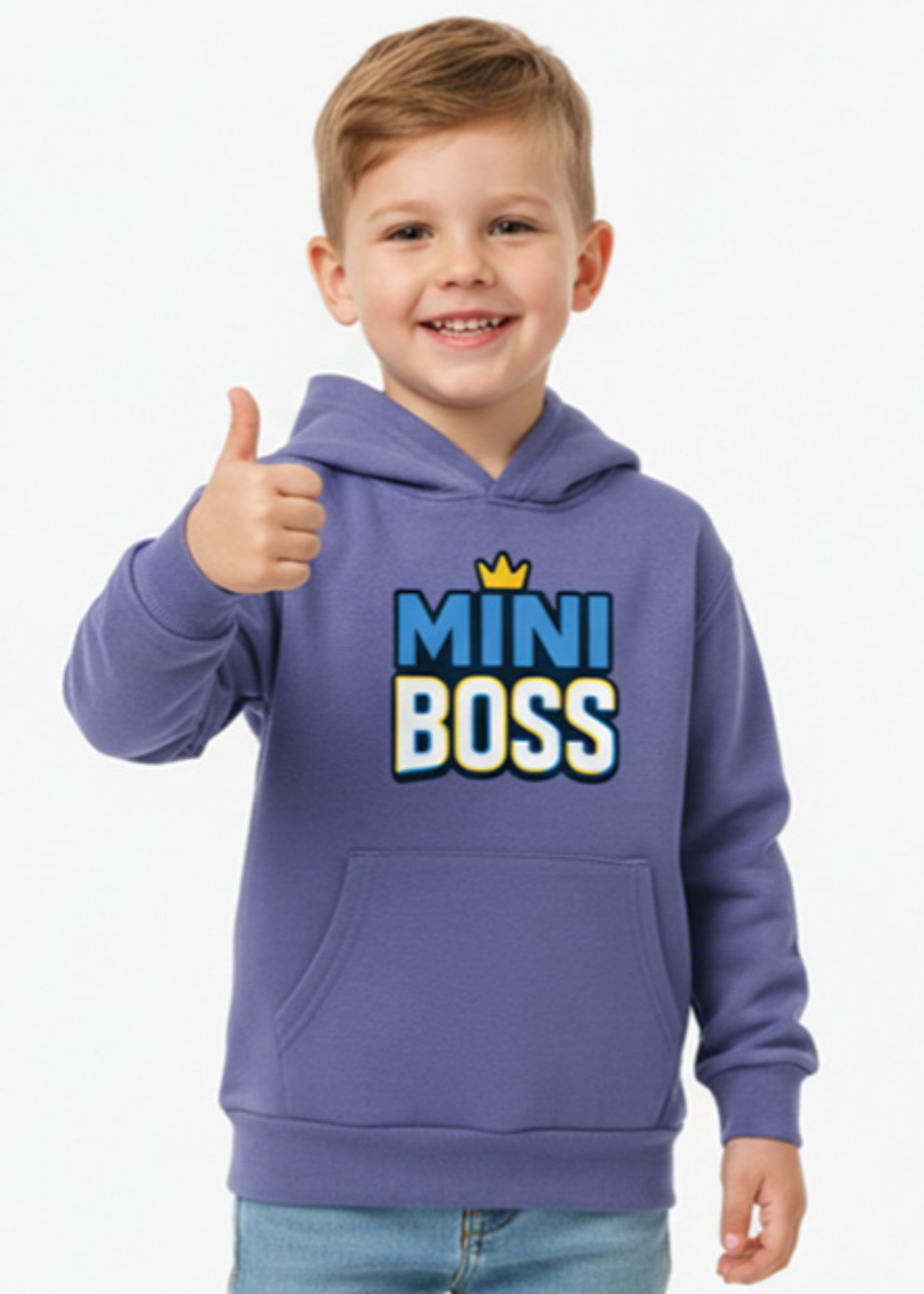 fleece Hoodie in Royal purple