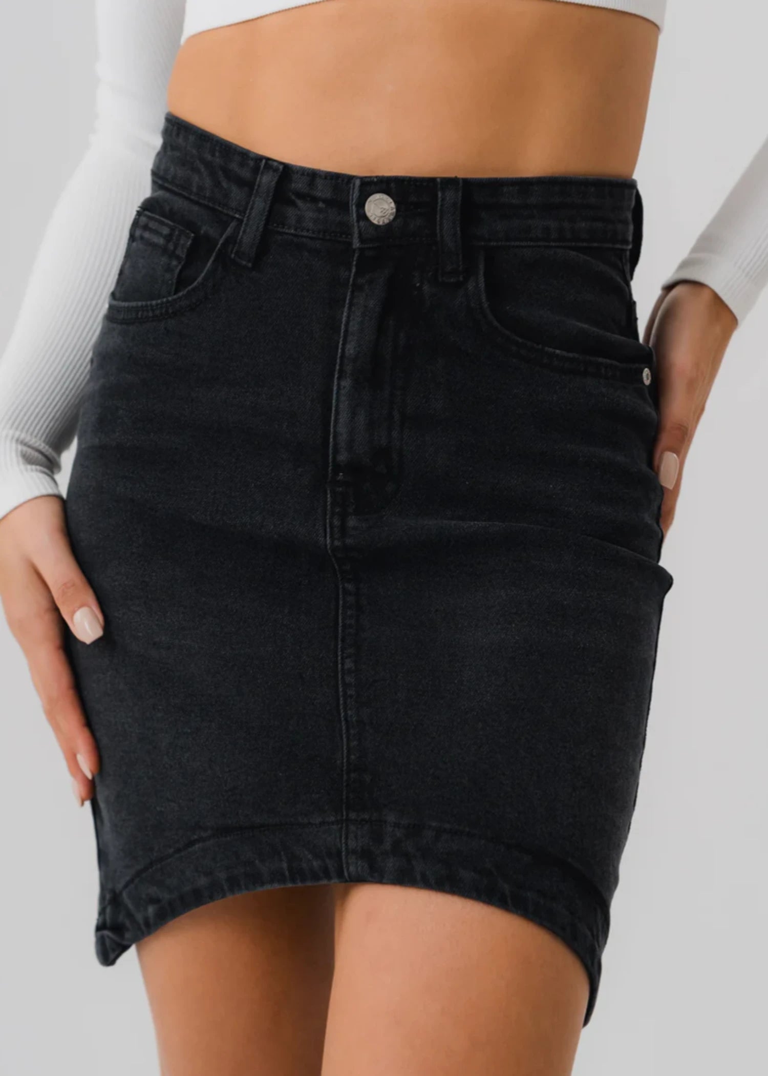 cotton Skirt in Black