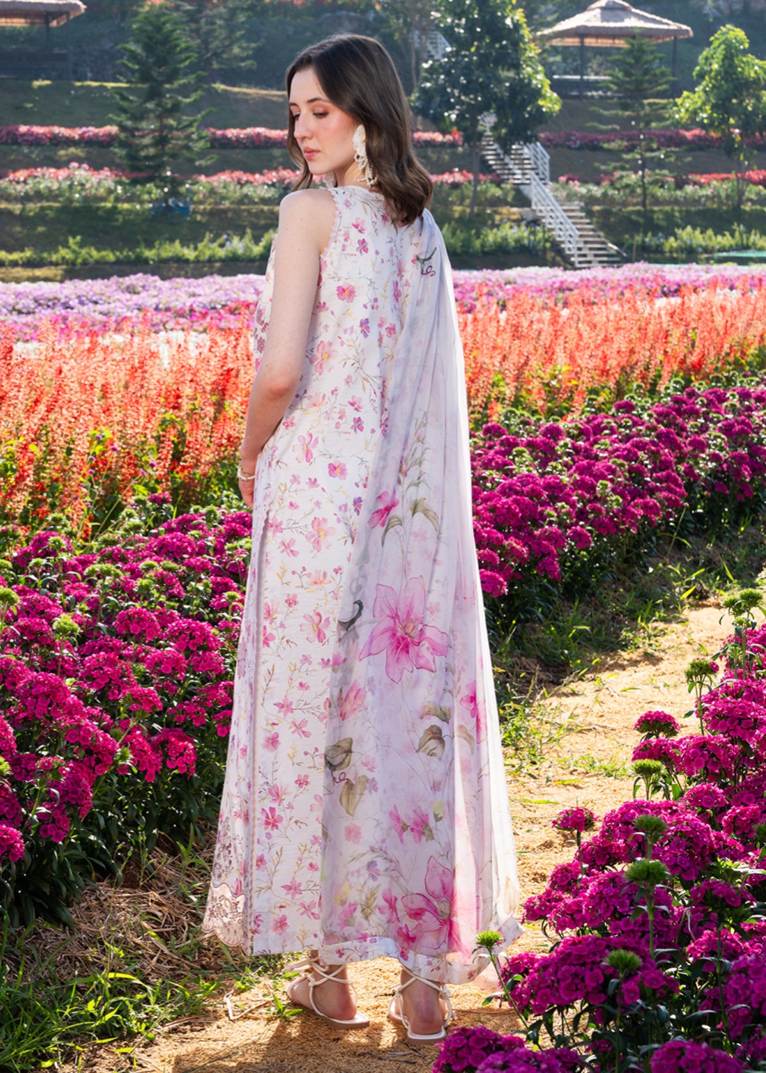 lawn Unstitched in Pastel pink