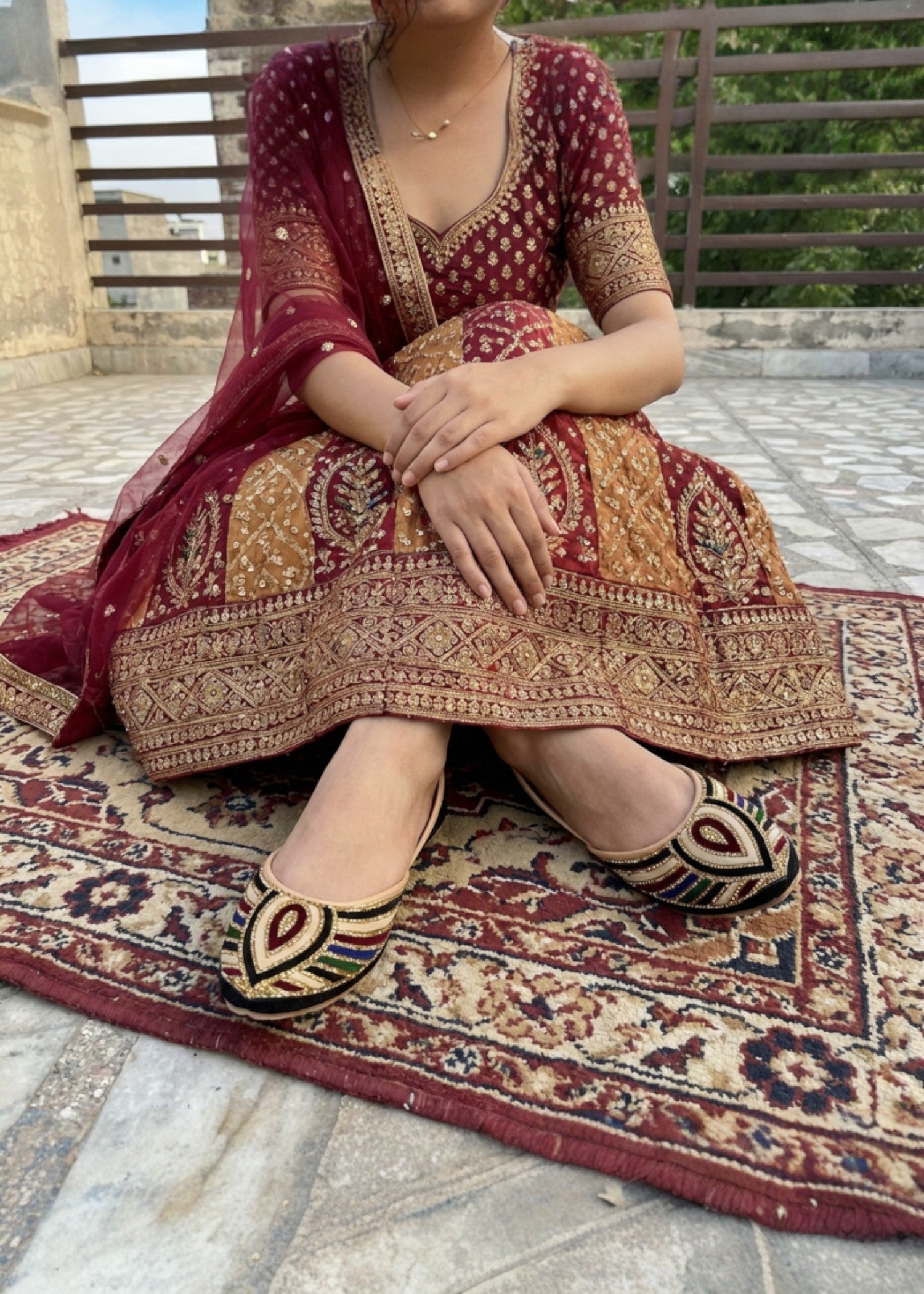 Khussa in Multi by - High Quality Women Khussa MPN5453