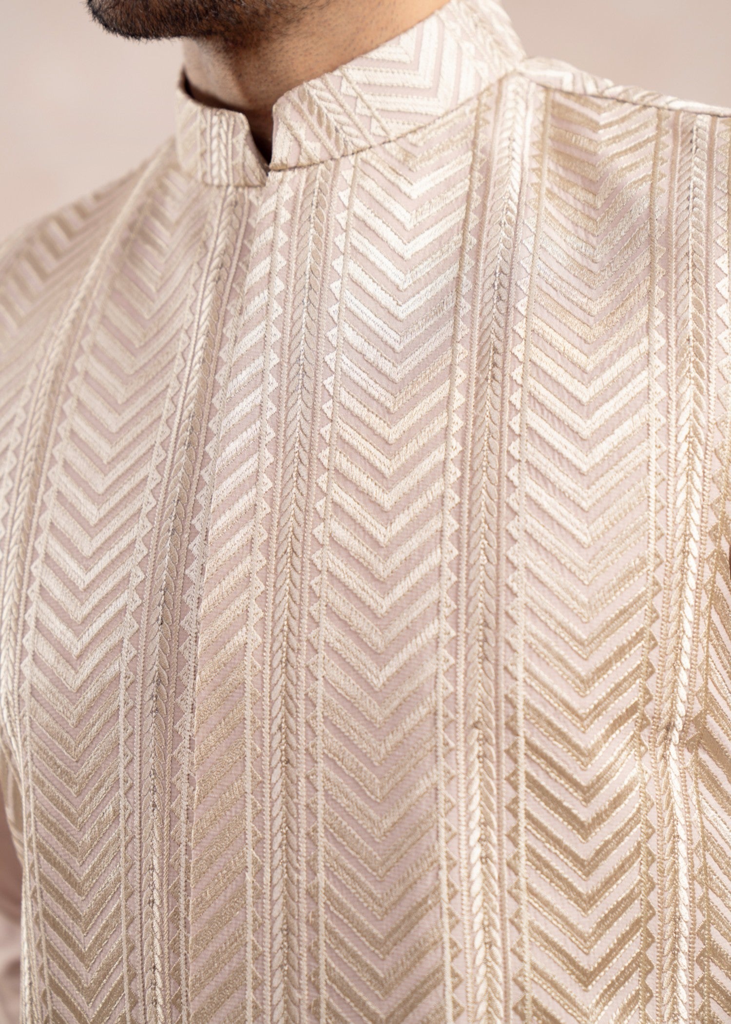 raw silk Waistcoat in Beige