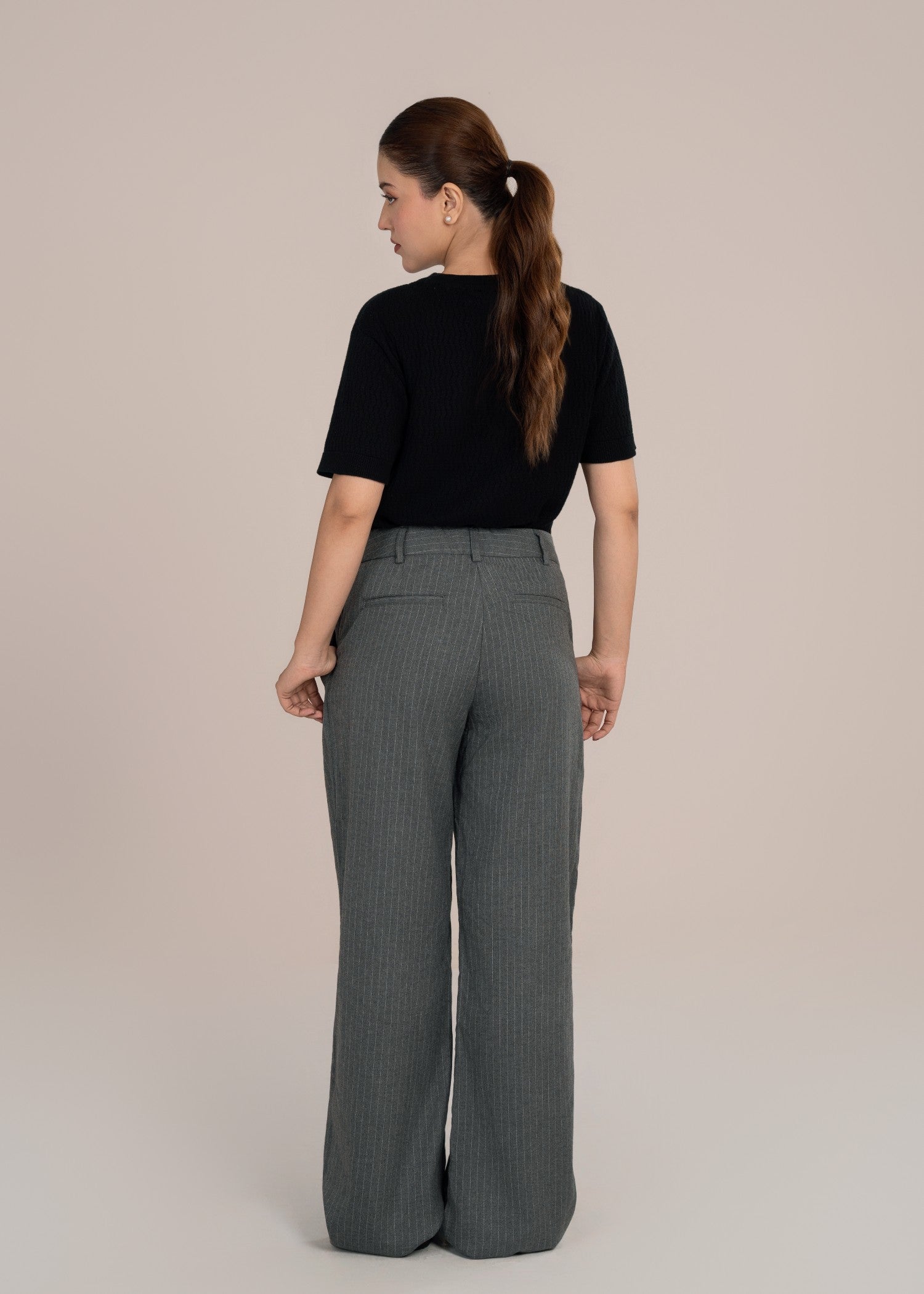 linen Pants in Grey
