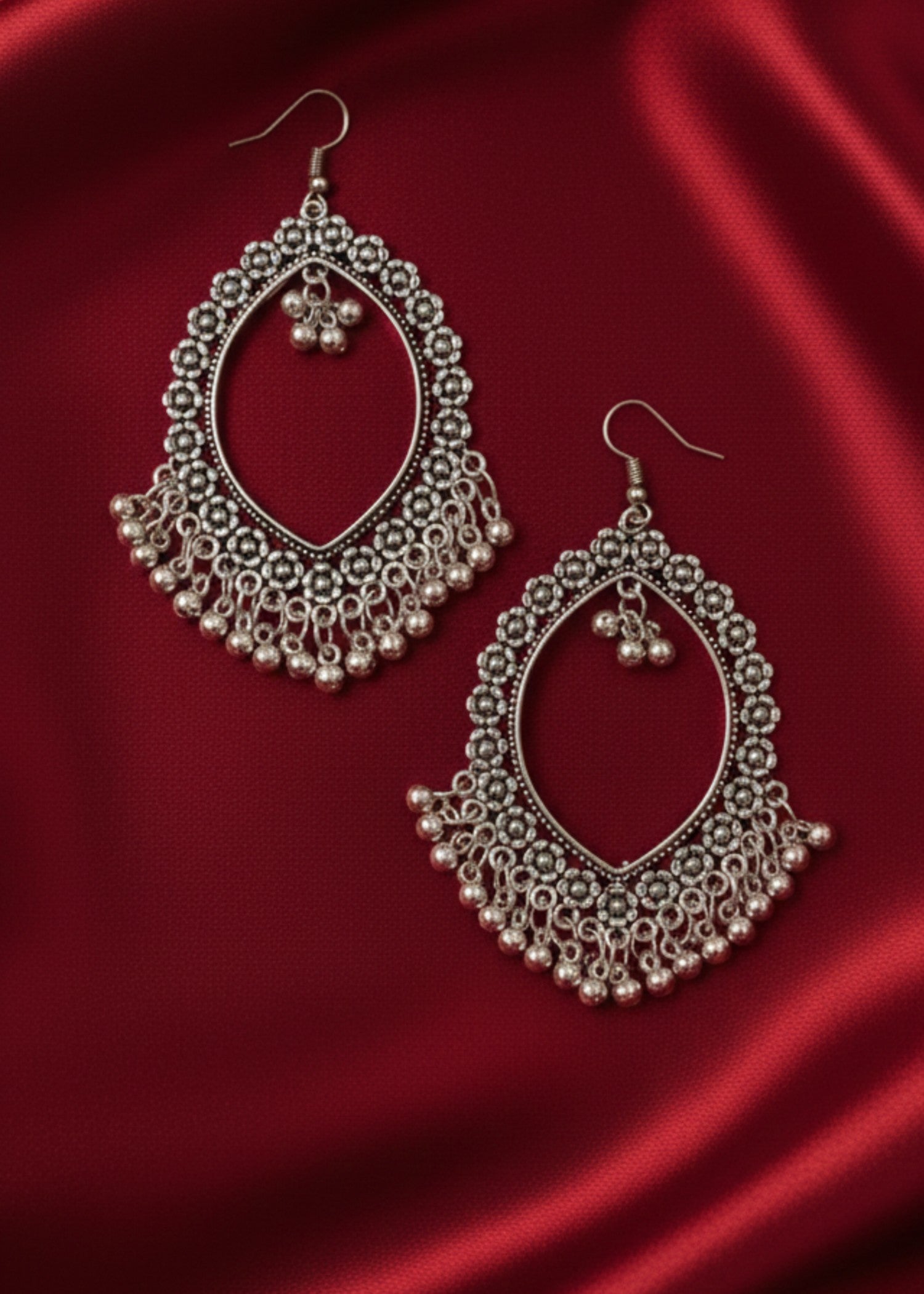 Earrings in Silver Color by - Trendy Women Earrings PTH5704