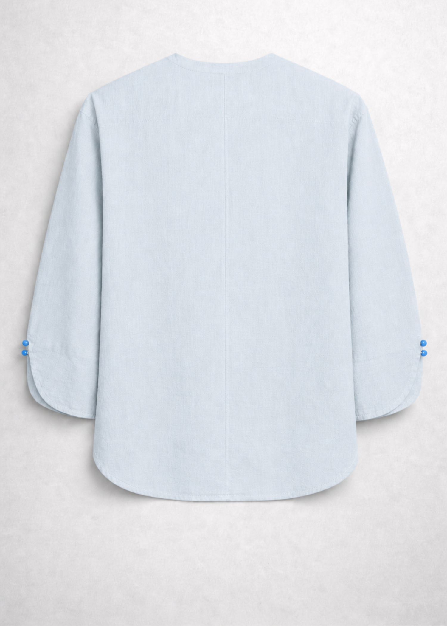cotton linen Top in Ice blue