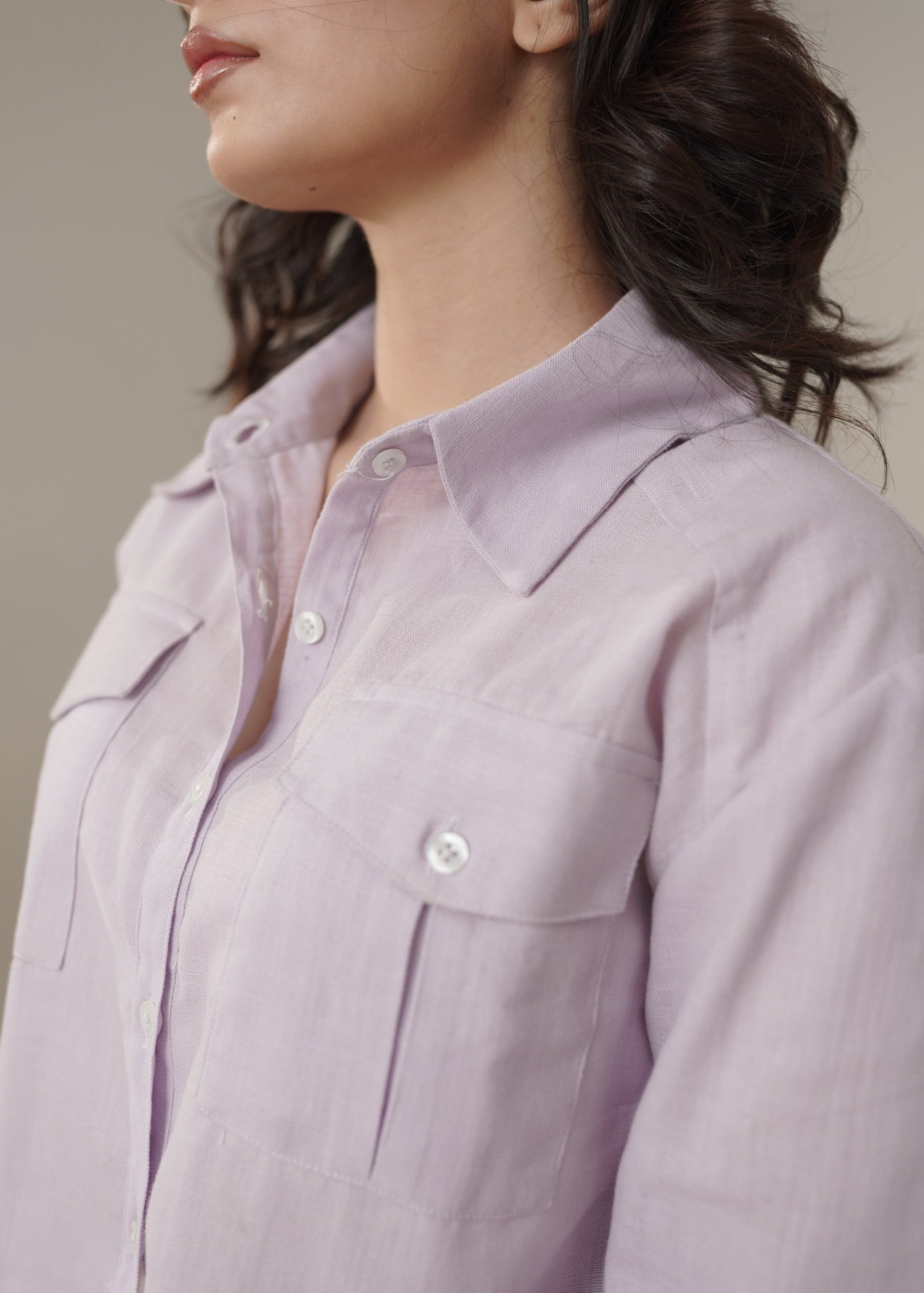 linen Top in Lavender