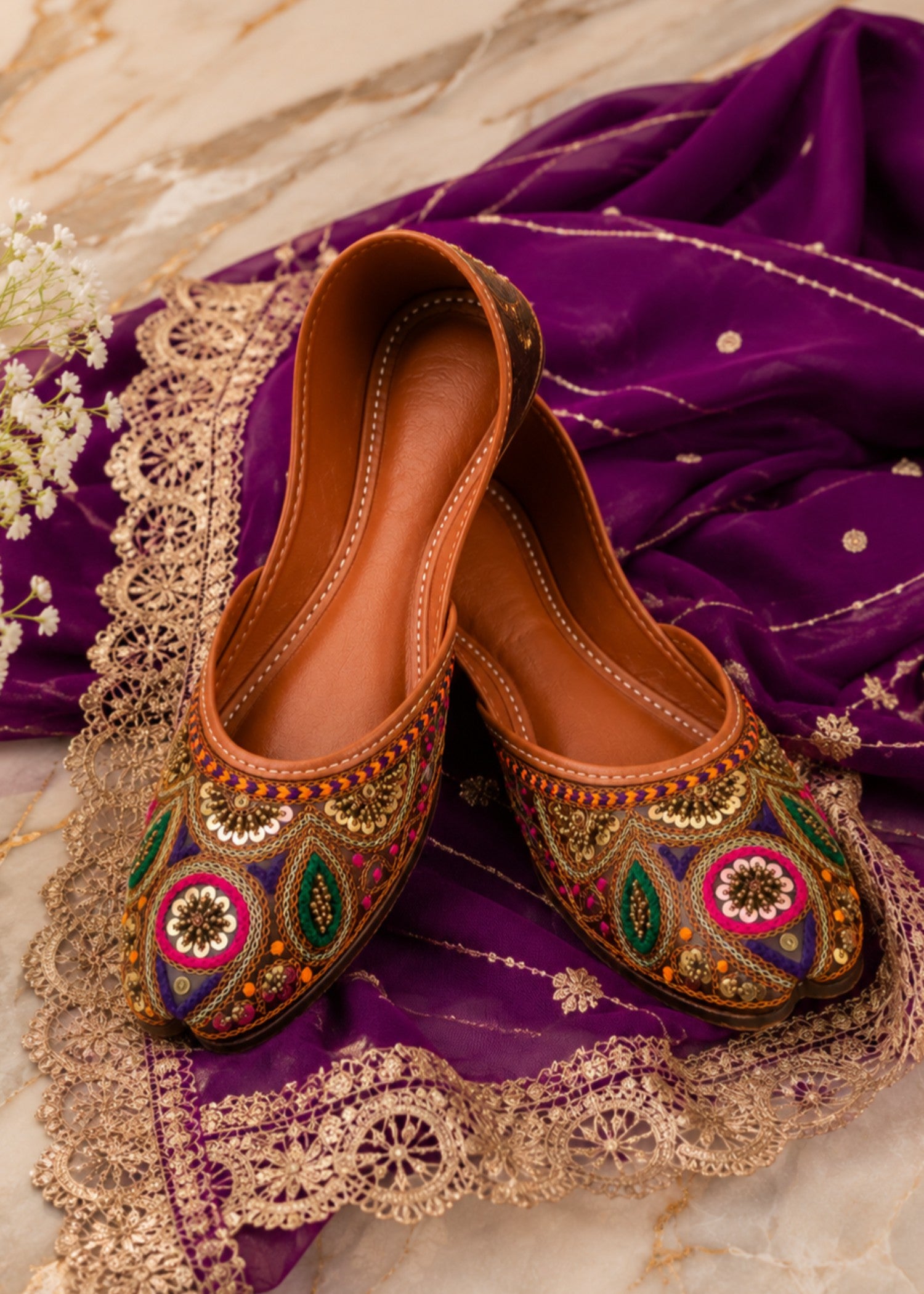 Khussa in Multi by - High Quality Women Khussa SCO3793