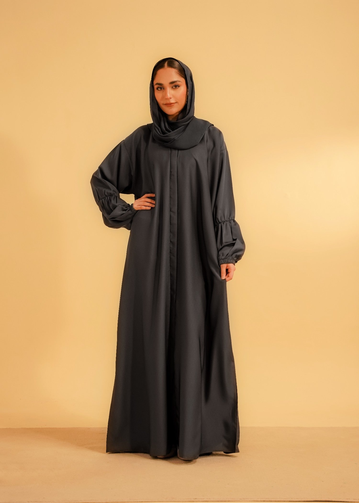 nidha Abaya in Graphite