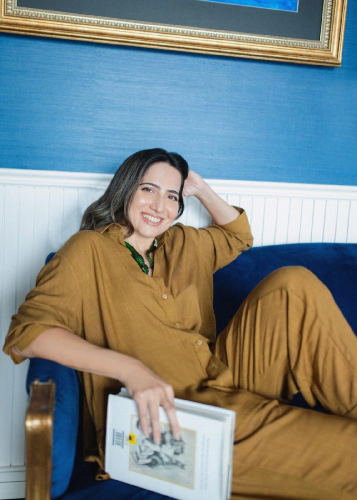irish linen Co ord Sets in Mustard