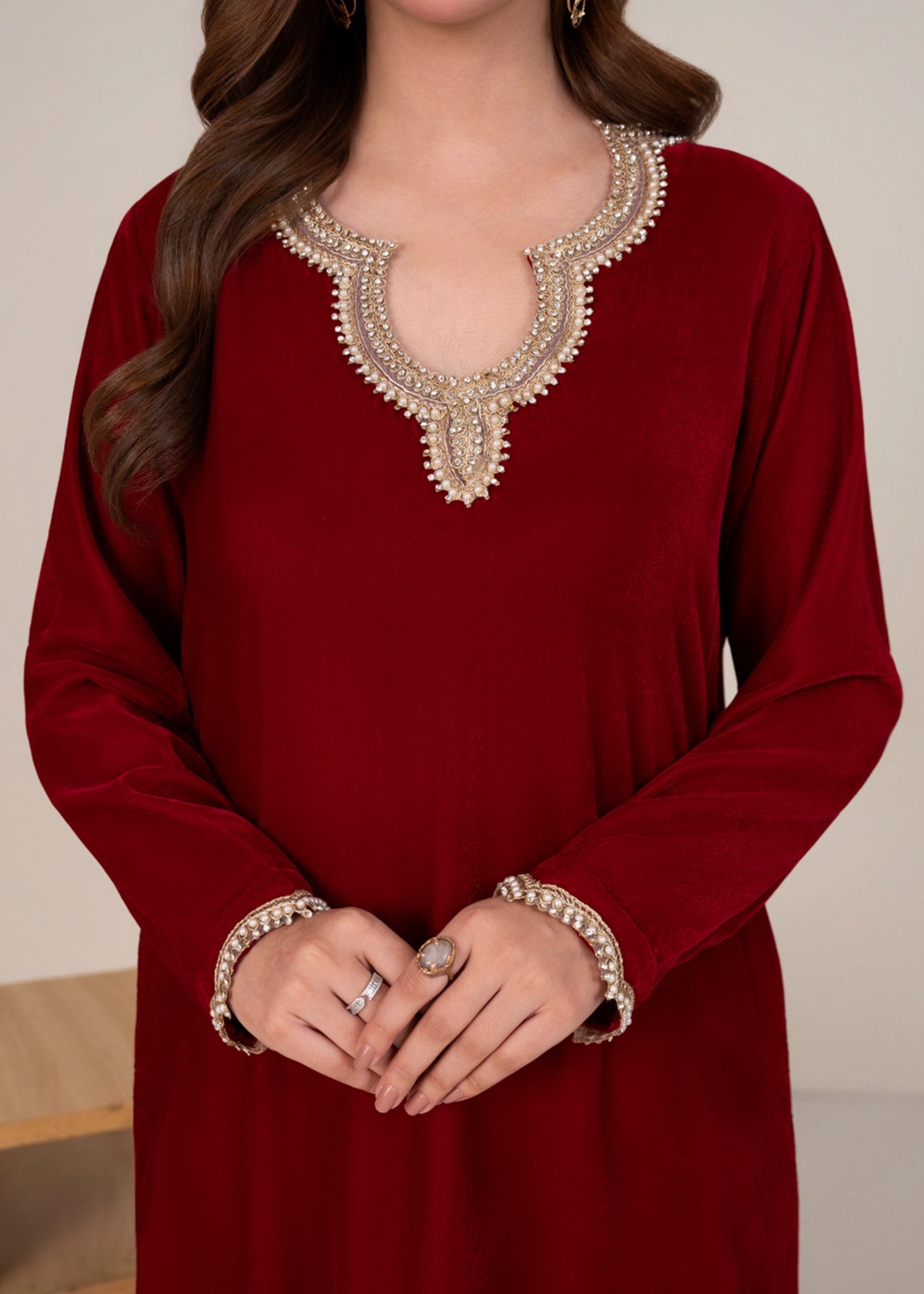 chinese micro velvet 9000 Co Ord Sets in Scarlet