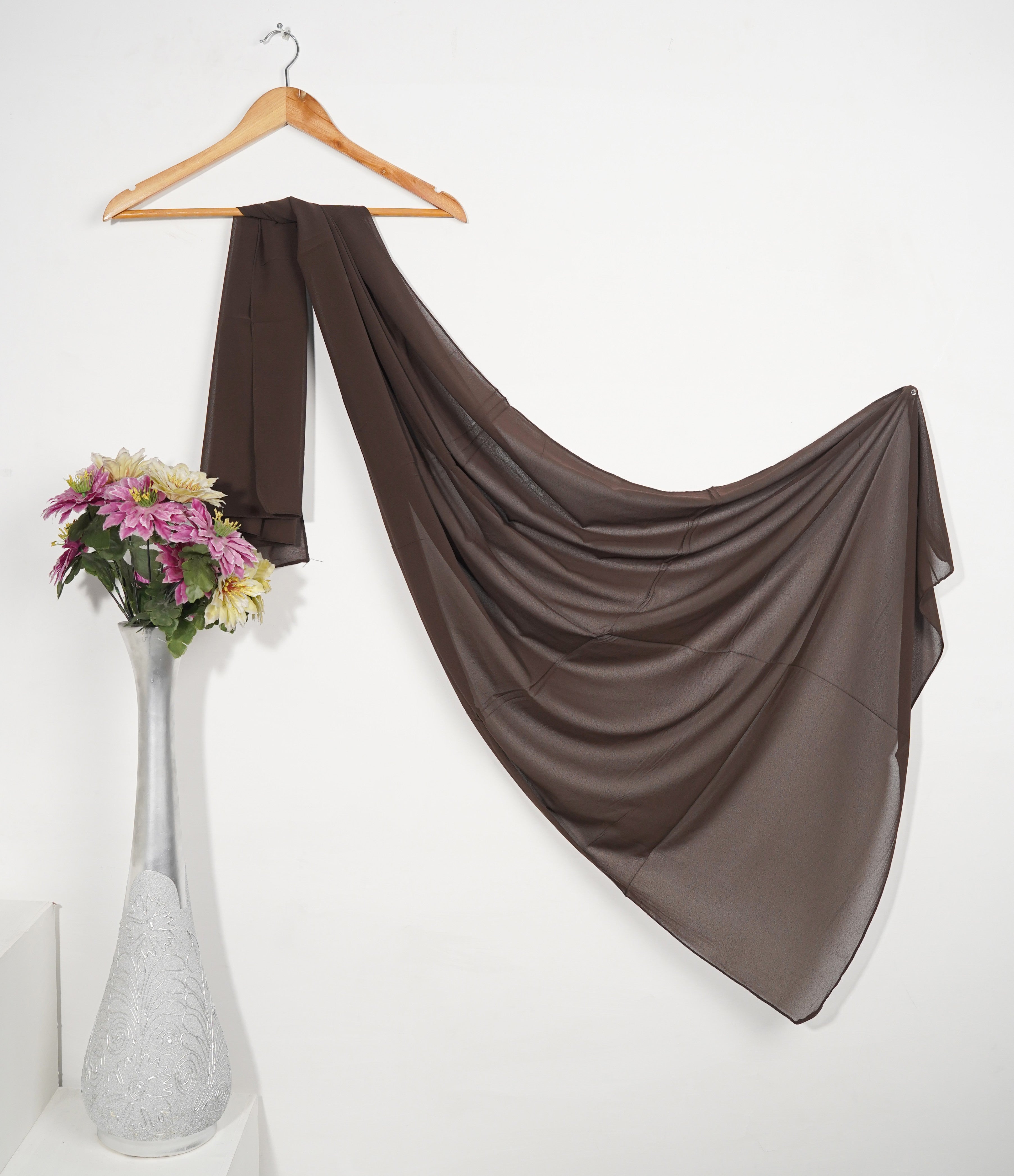chiffon Hijab in Espresso brown