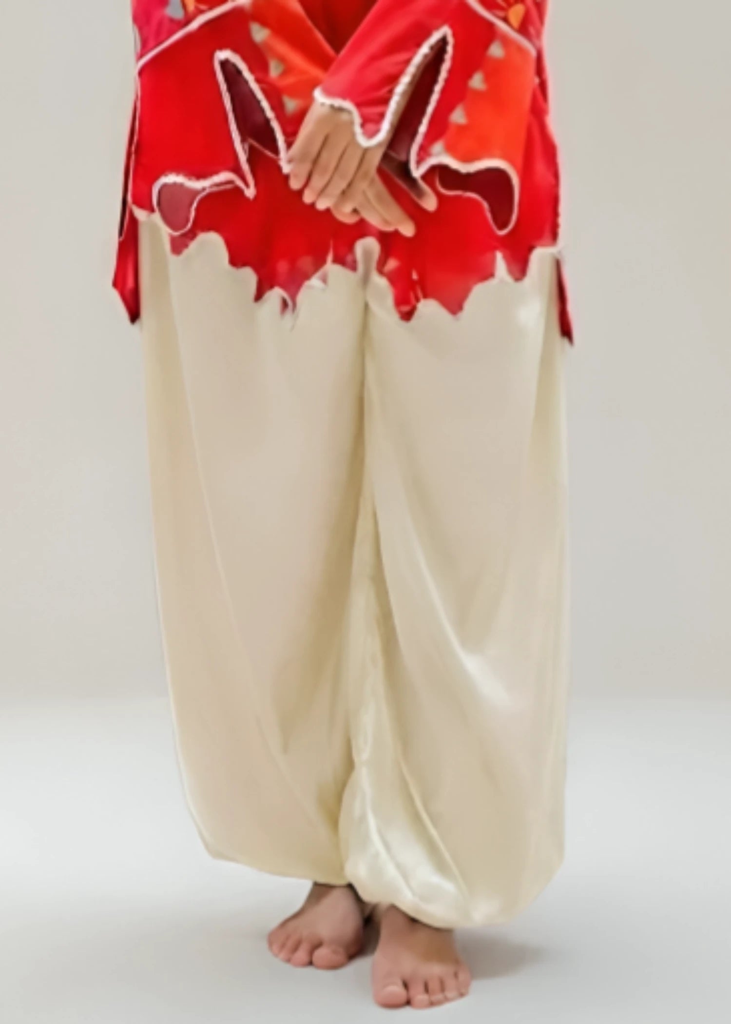 swiss lawn Shalwar in Cream