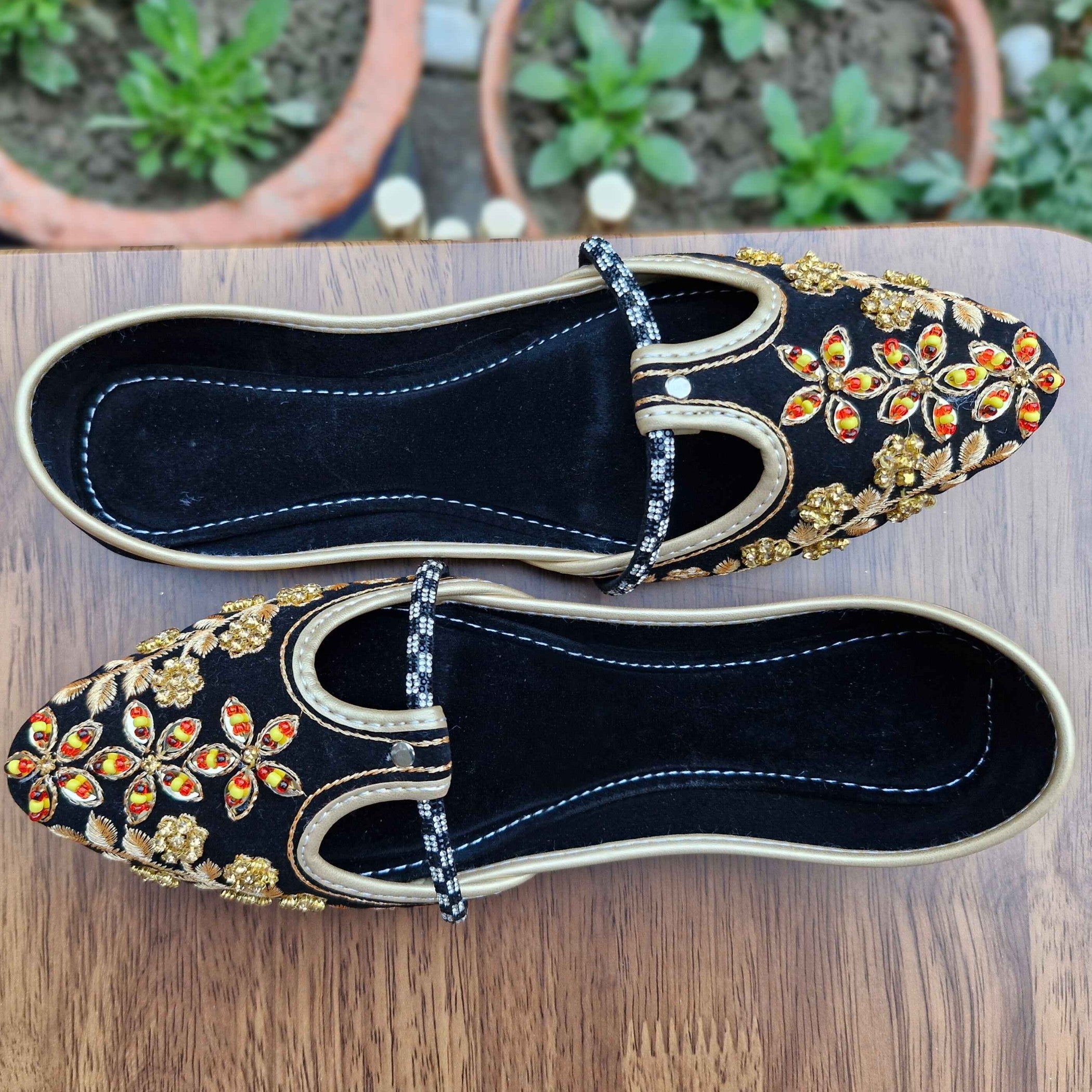 Khussa in Black by - High Quality Women Khussa EYU7730
