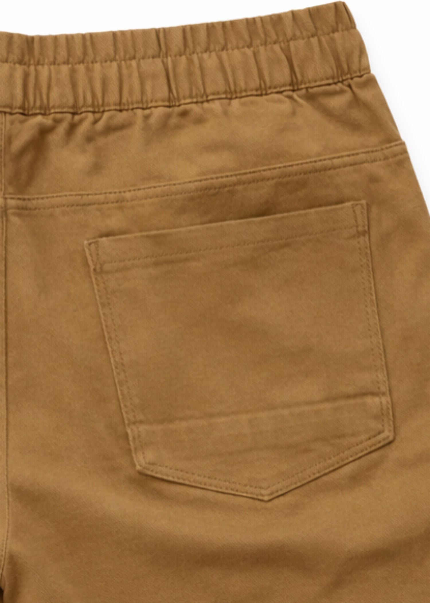 twill cotton Shorts in Tan brown