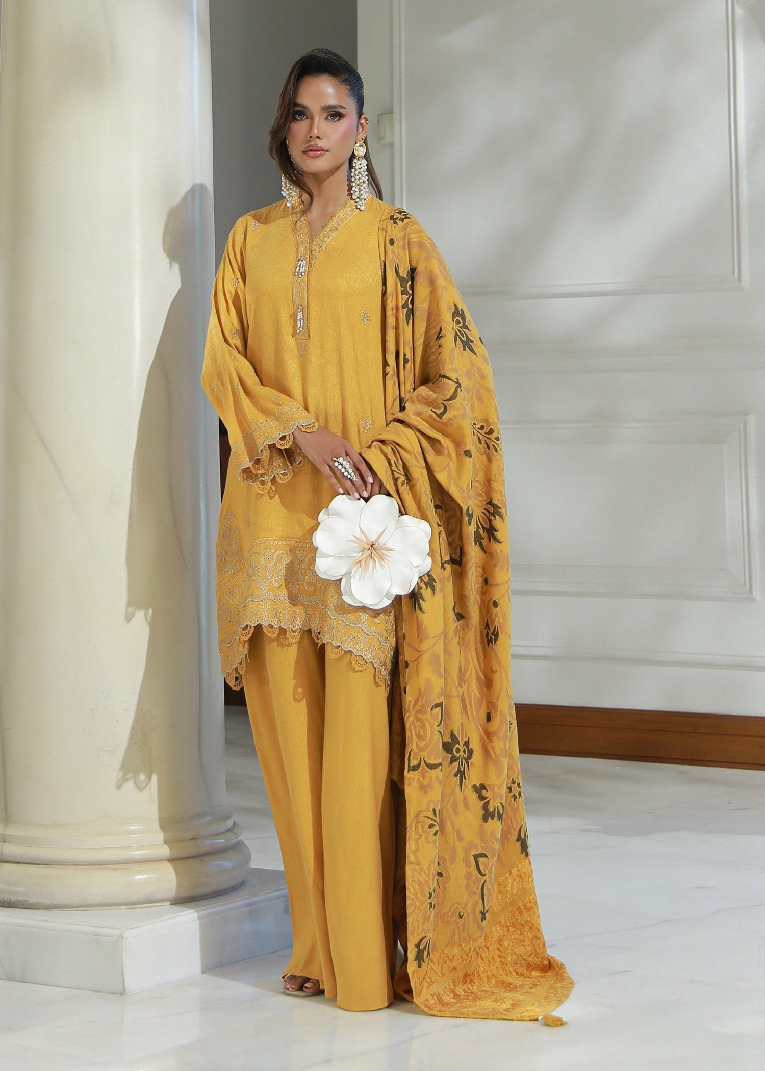 jacquard Unstitched in Mustard