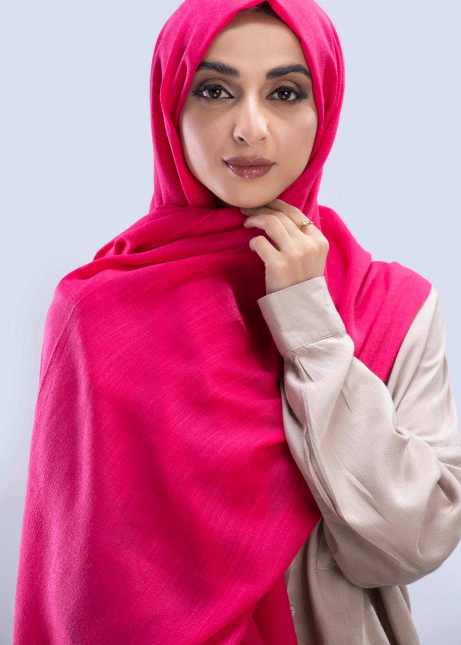 lawn Hijab in Shocking pink