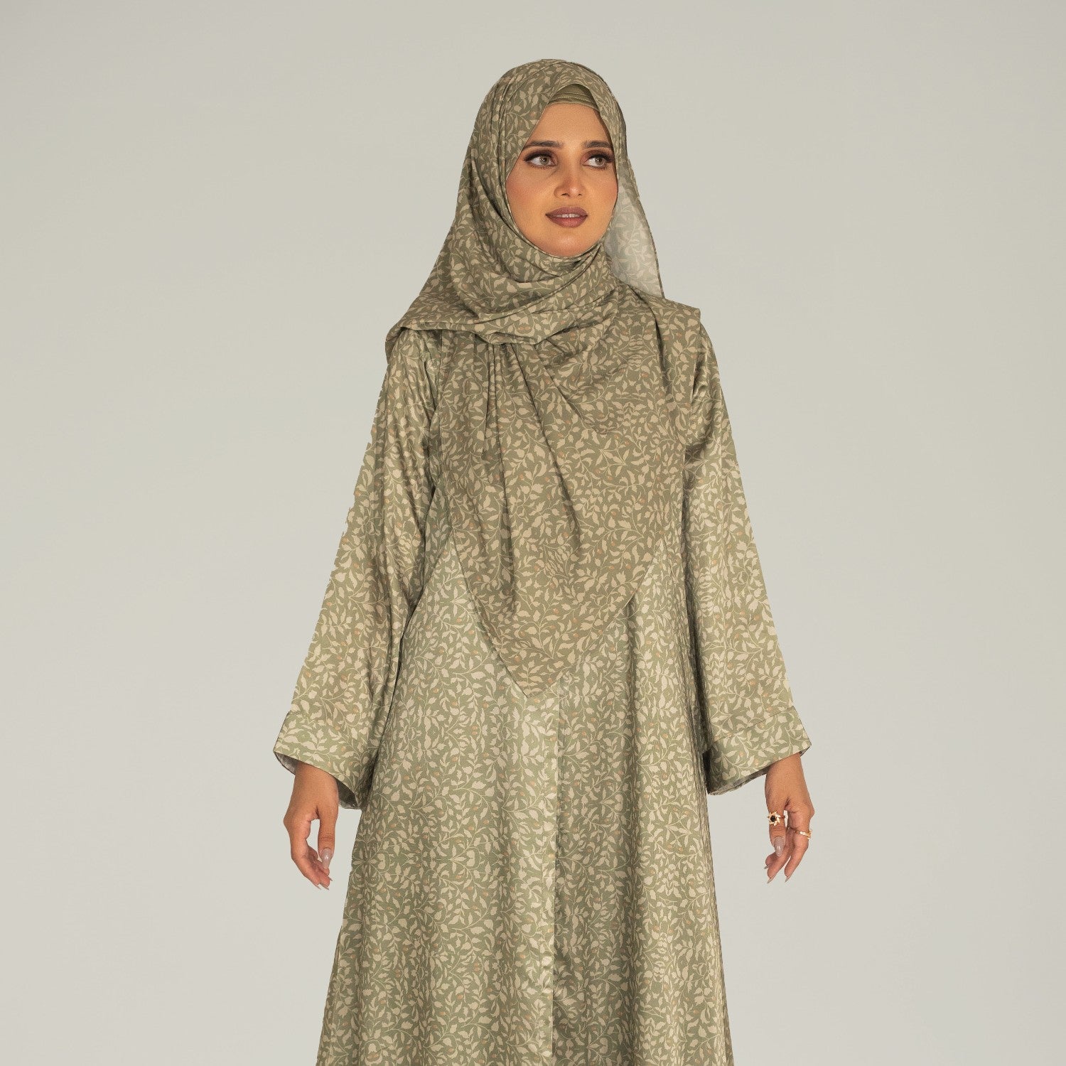georgette Hijab in Olive green