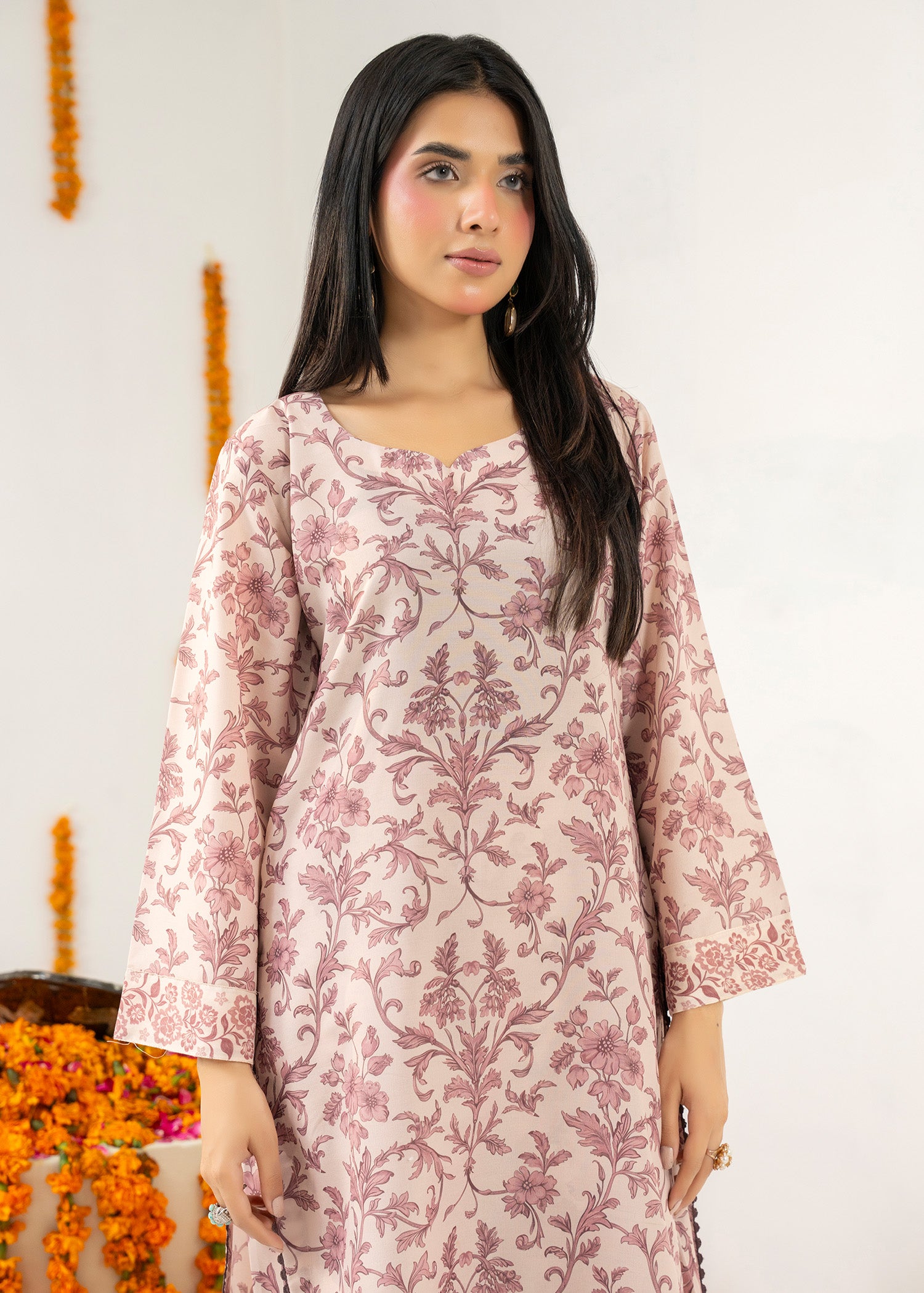 lawn Co Ord Sets in Tea rose pink