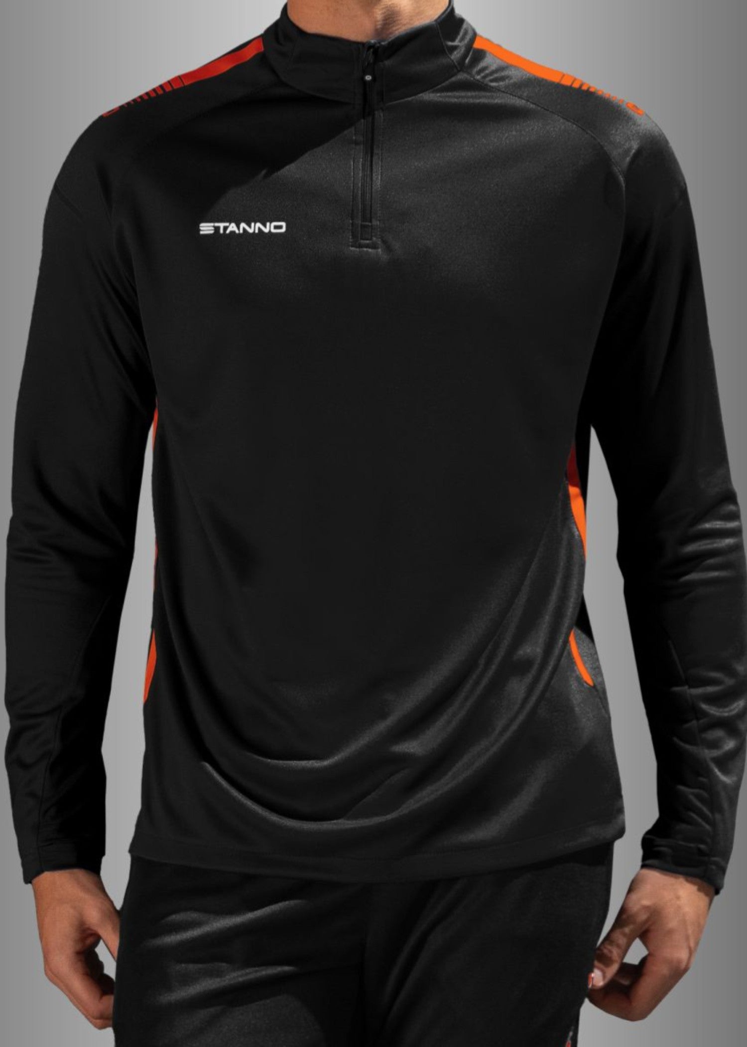 polyester T Shirt in Orange, black