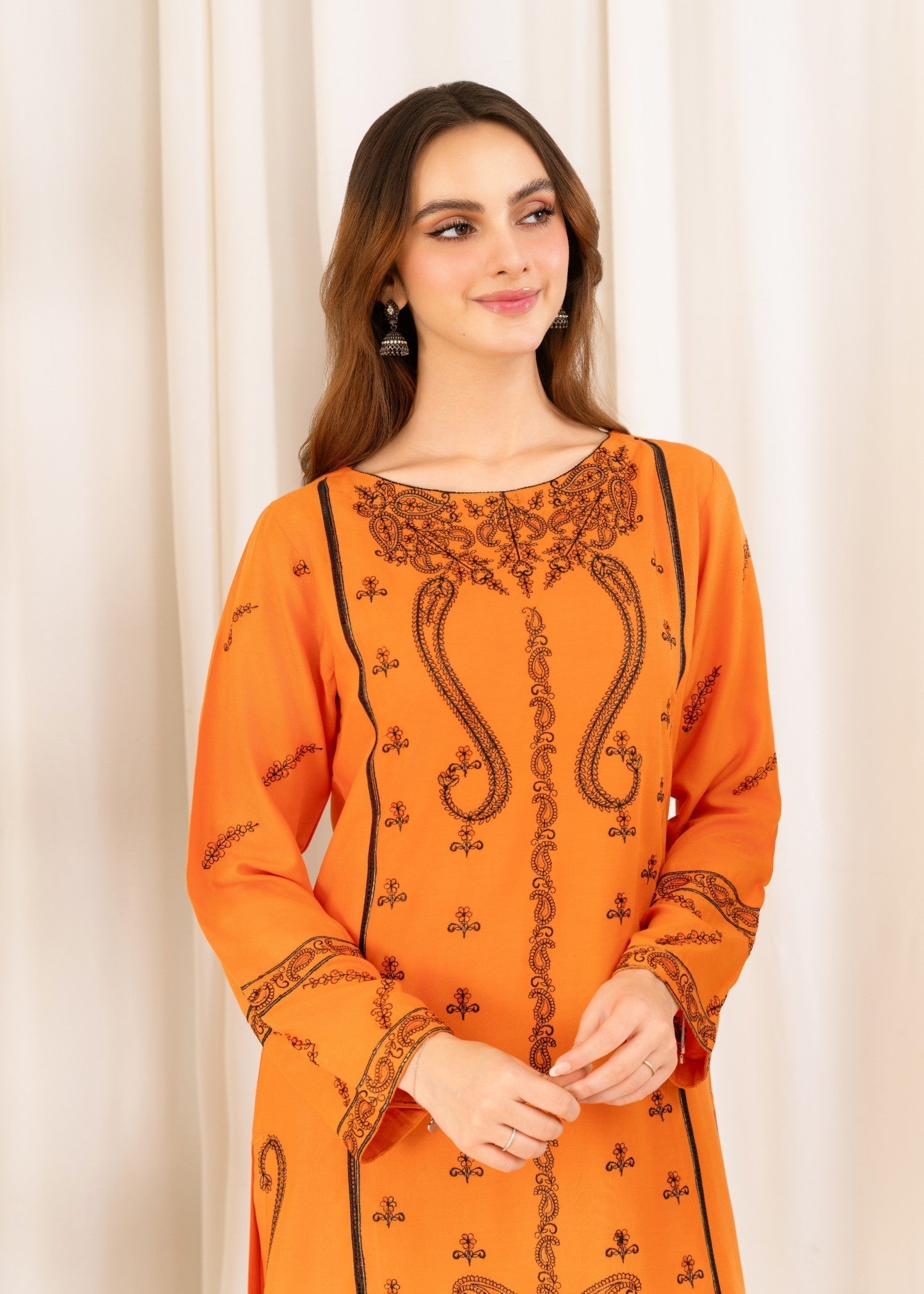 cotton viscose Co Ord Sets in Orange