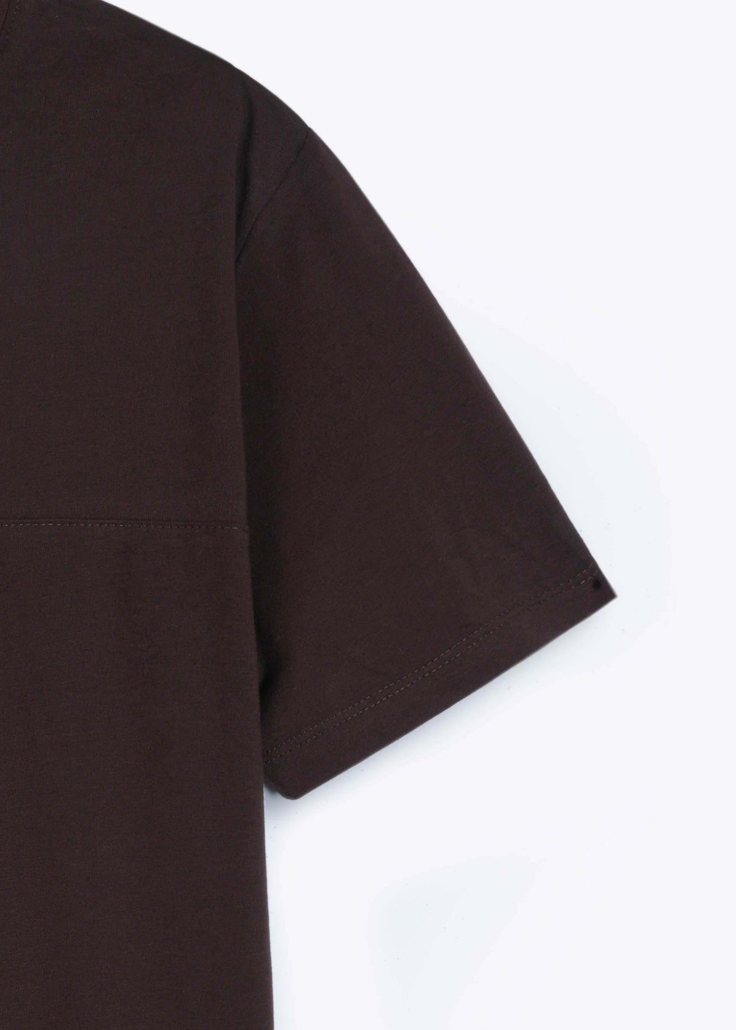 cotton T Shirt in Dark brown by Code