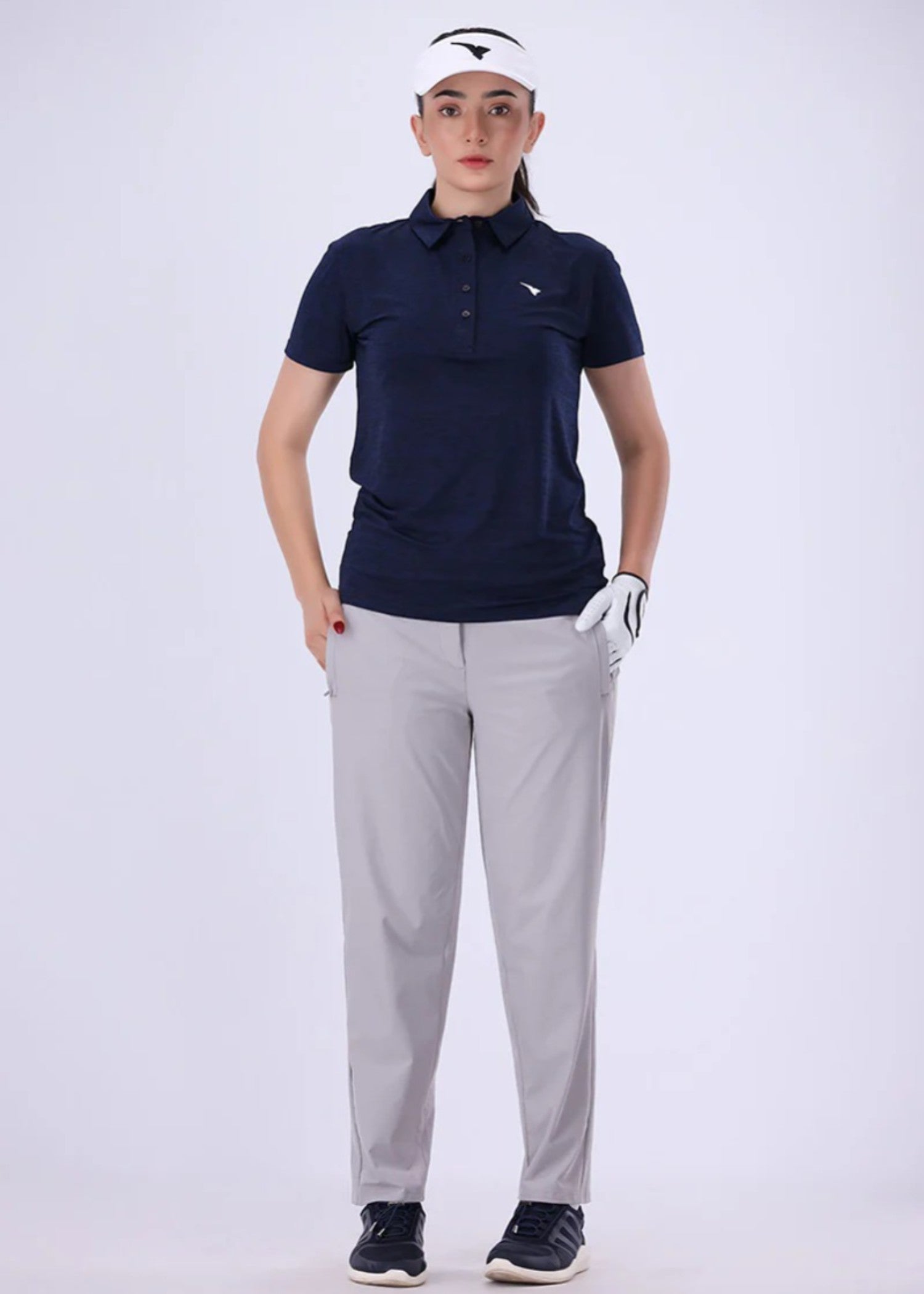 microfiber polyester Trousers in Grey