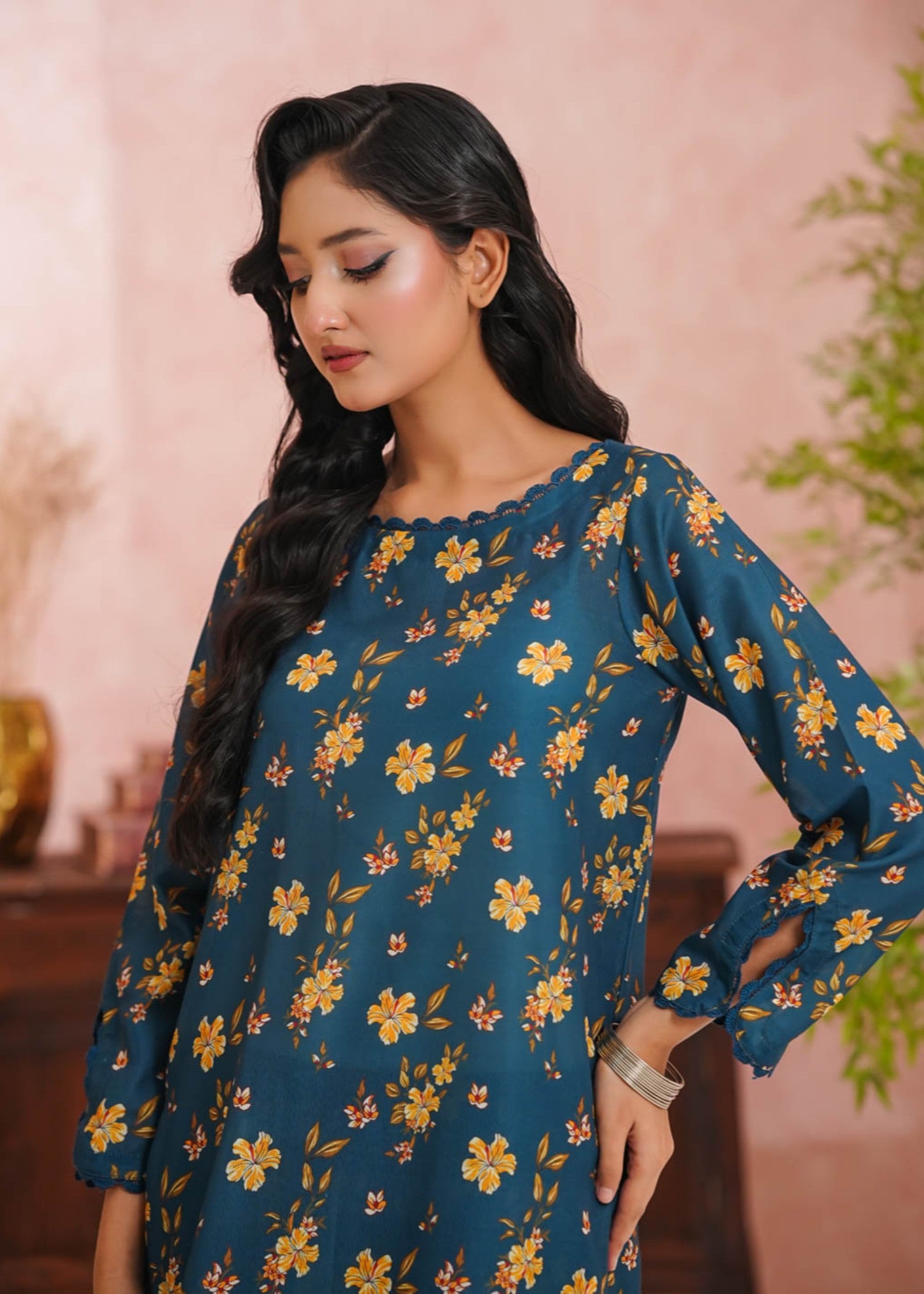 swiss lawn Co Ord Sets in Teal