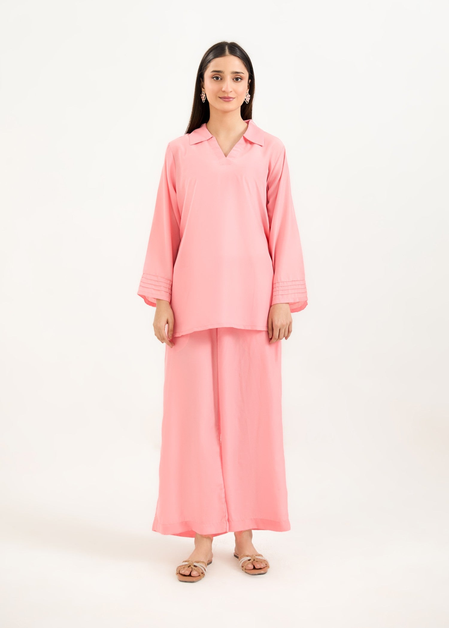 georgette Co ord Sets in Blush pink