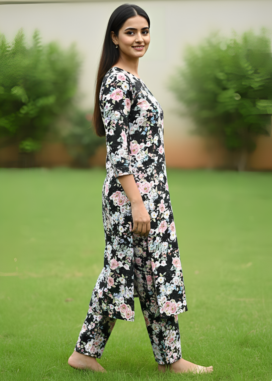 cotton Co Ord Sets in Black, white