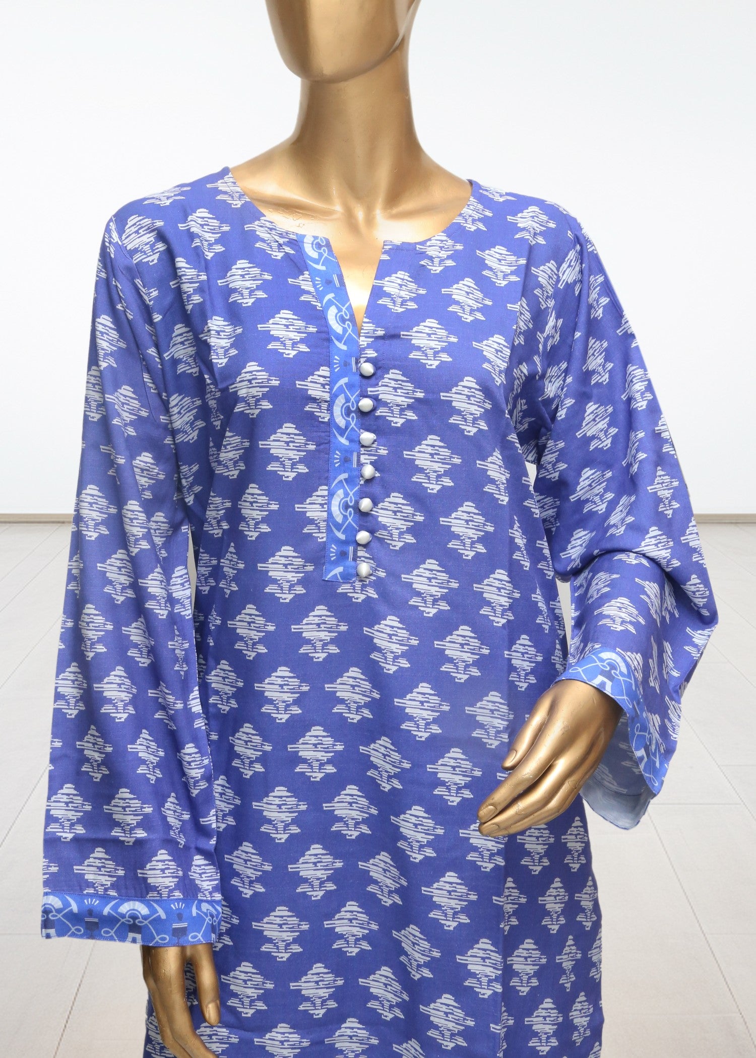 viscose raw silk Kurta Set in Periwinkle