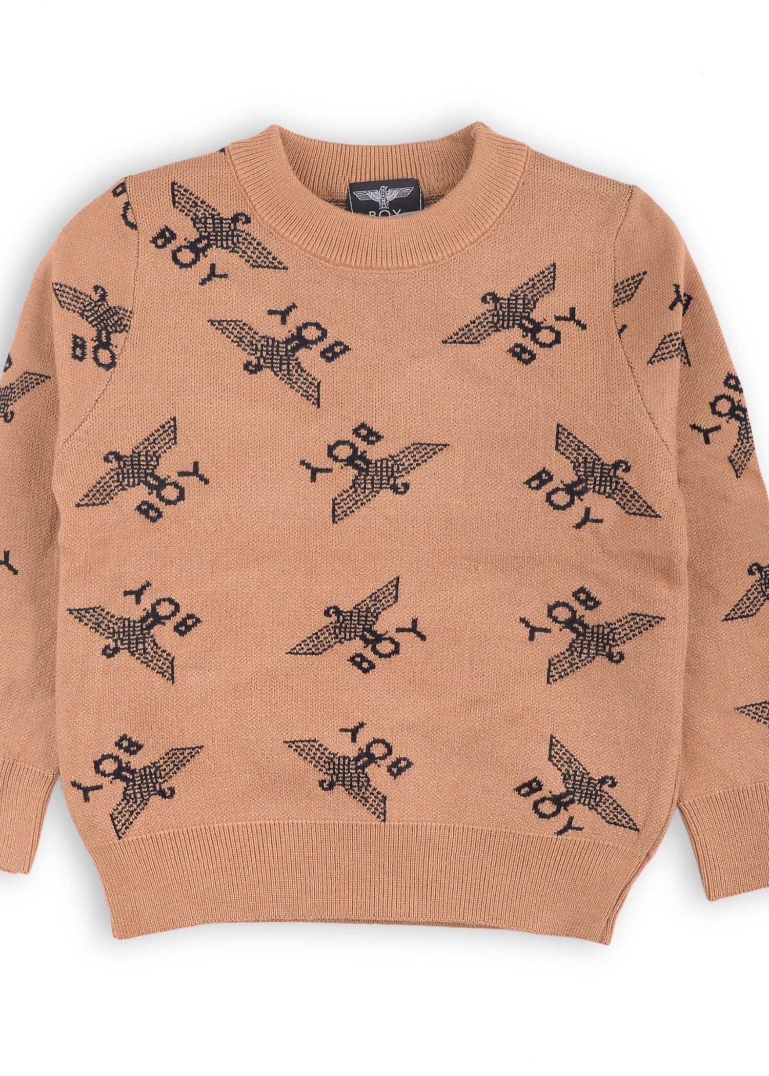 jersey knit Sweater in Camel brown