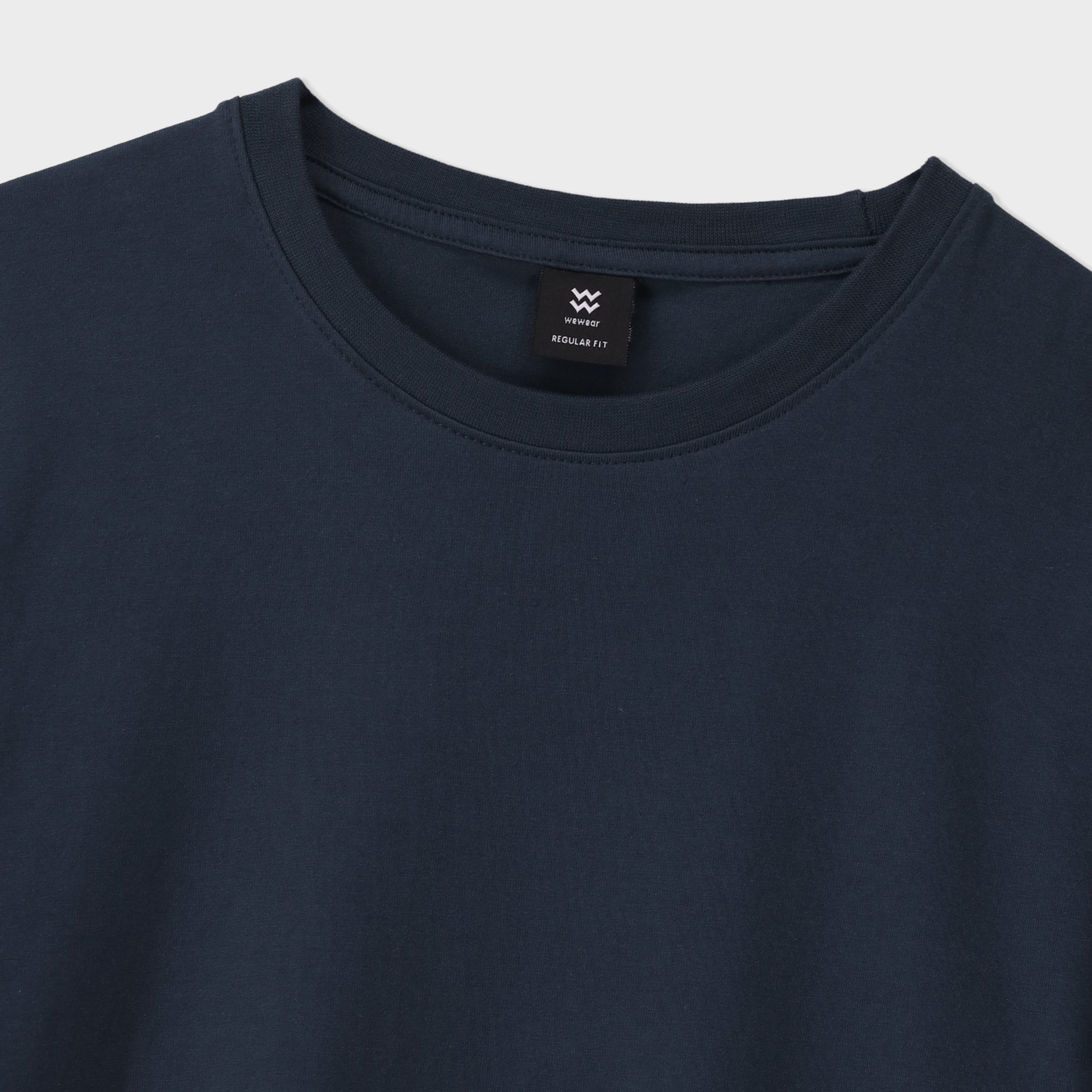 seersucker T Shirt in Navy blue