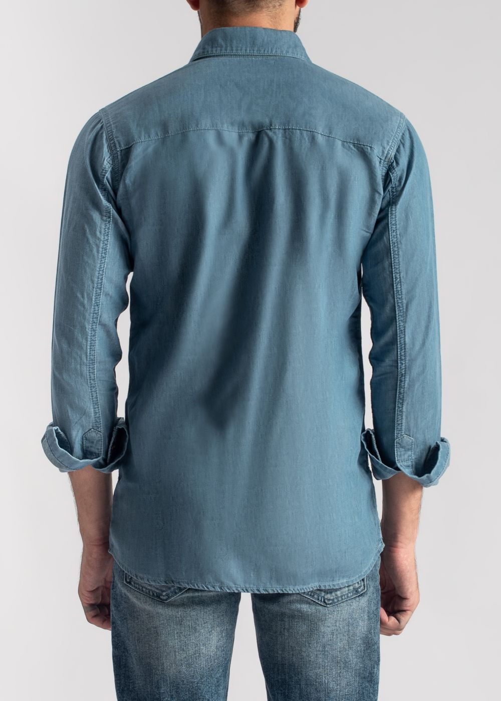denim Casual Shirt in Light blue by 1947 Clothing