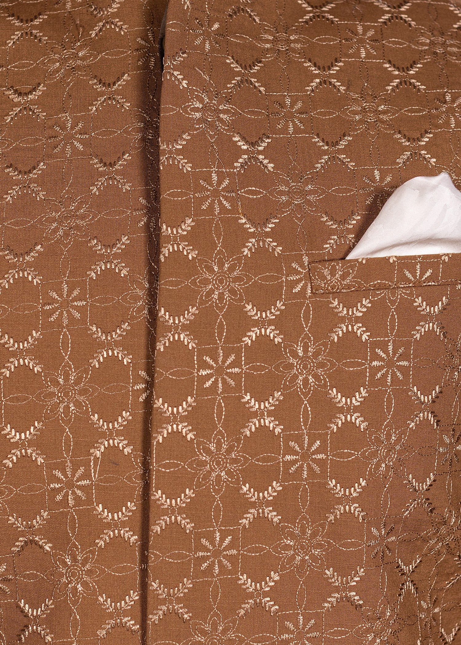 wool Waistcoat in Camel brown