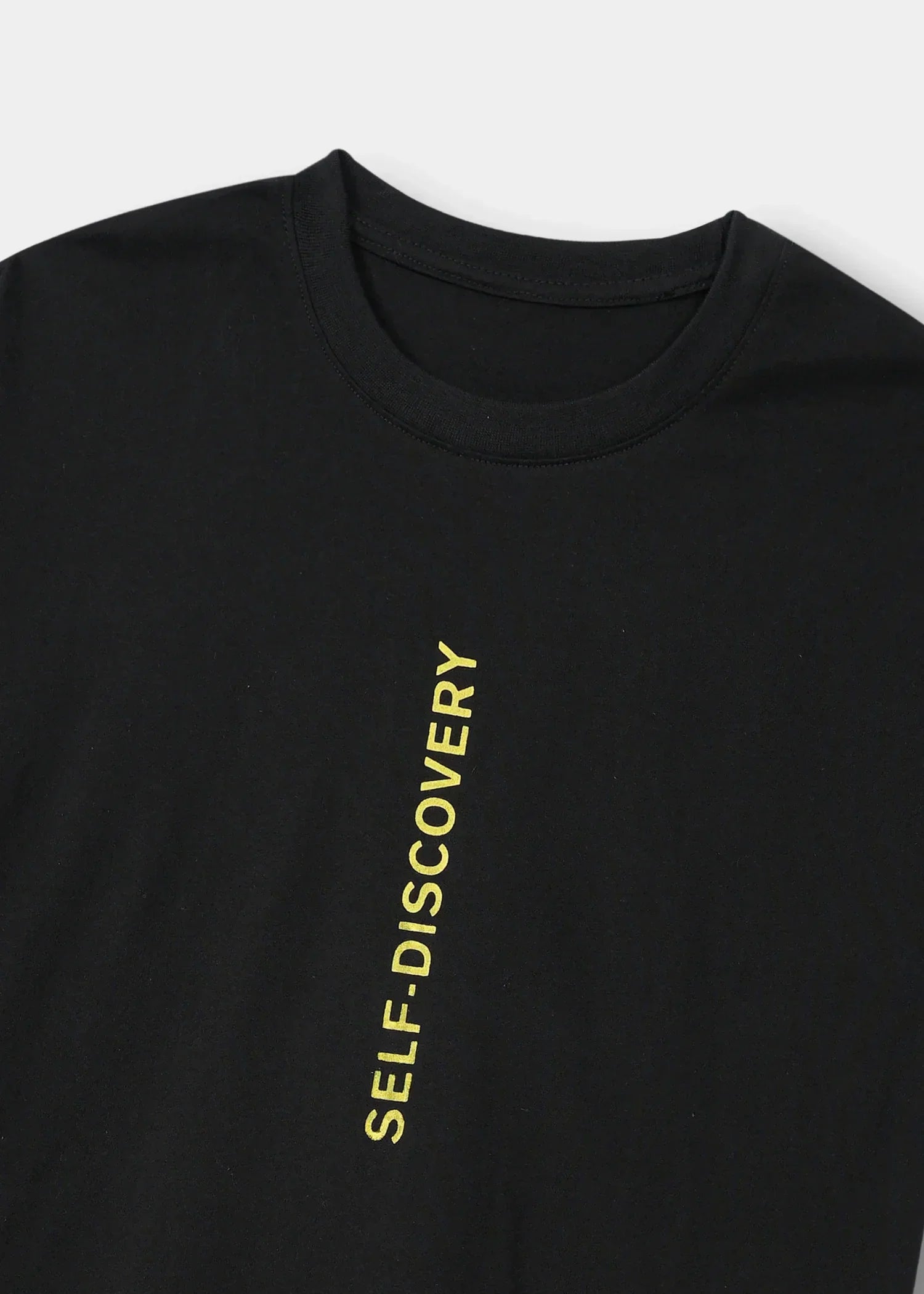 cotton jersey T Shirt in Jet black