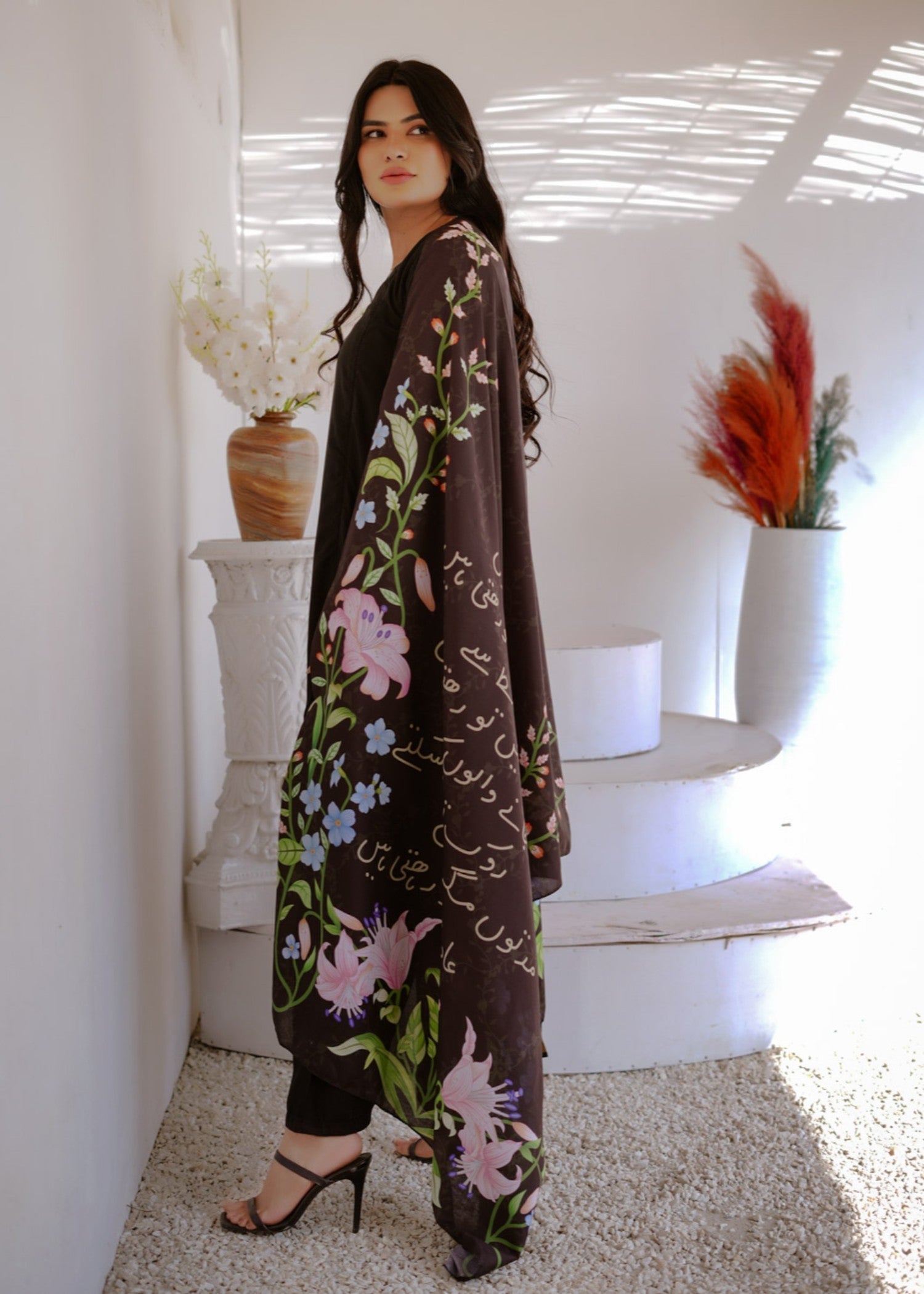 Dupatta in Dark brown Color by - Trendy Women Dupatta CPL7879