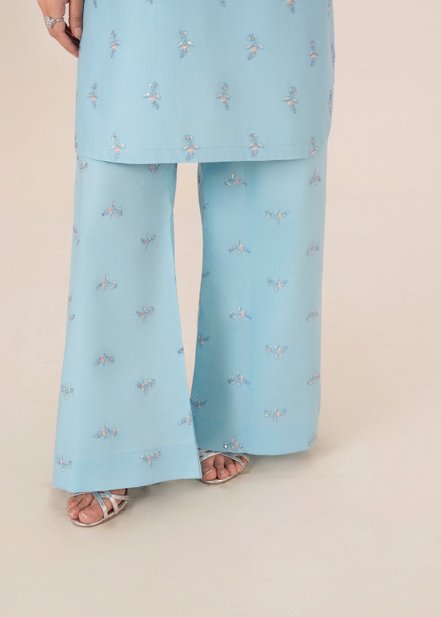 lawn Kurti in Powder blue