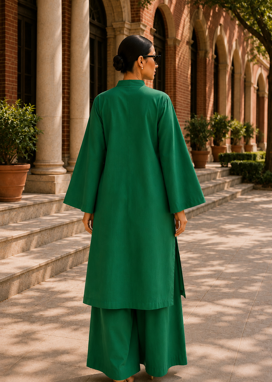 cotton Co Ord Sets in Emerald green