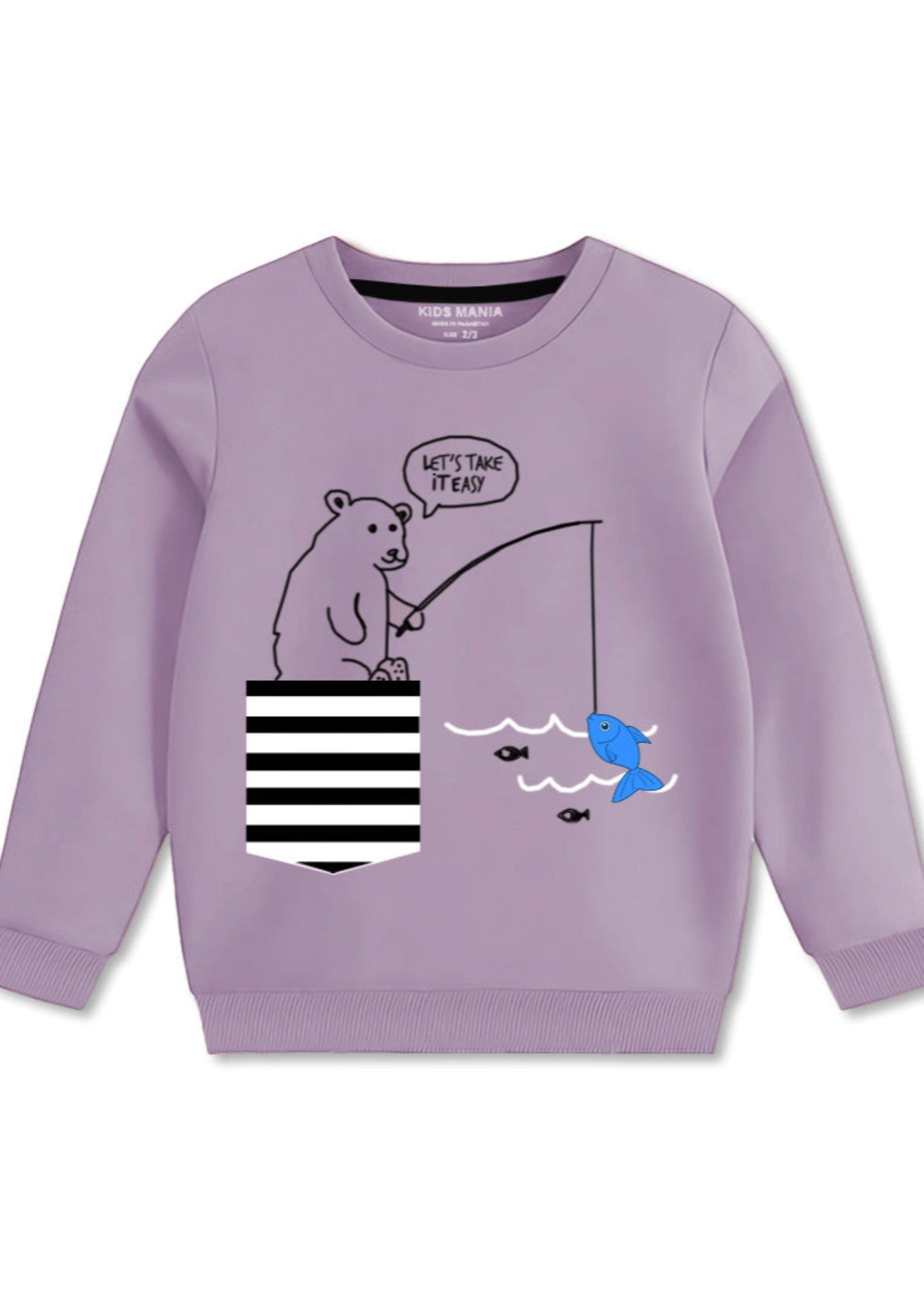 fleece Sweatshirt in Lilac