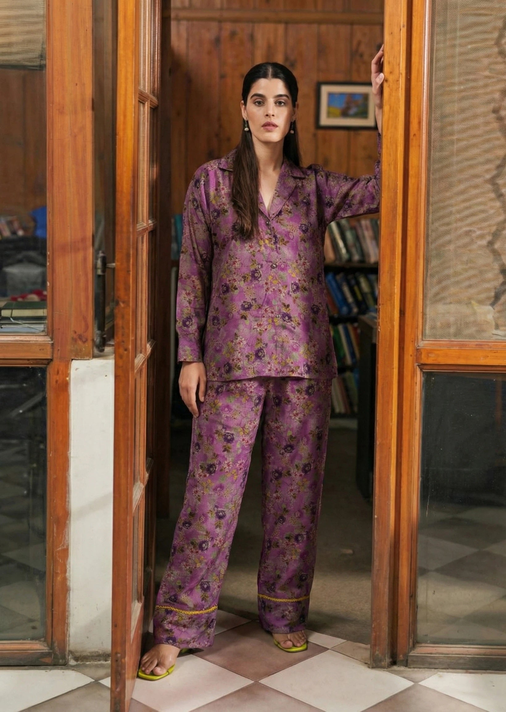 dhanak Co Ord Sets in Purple