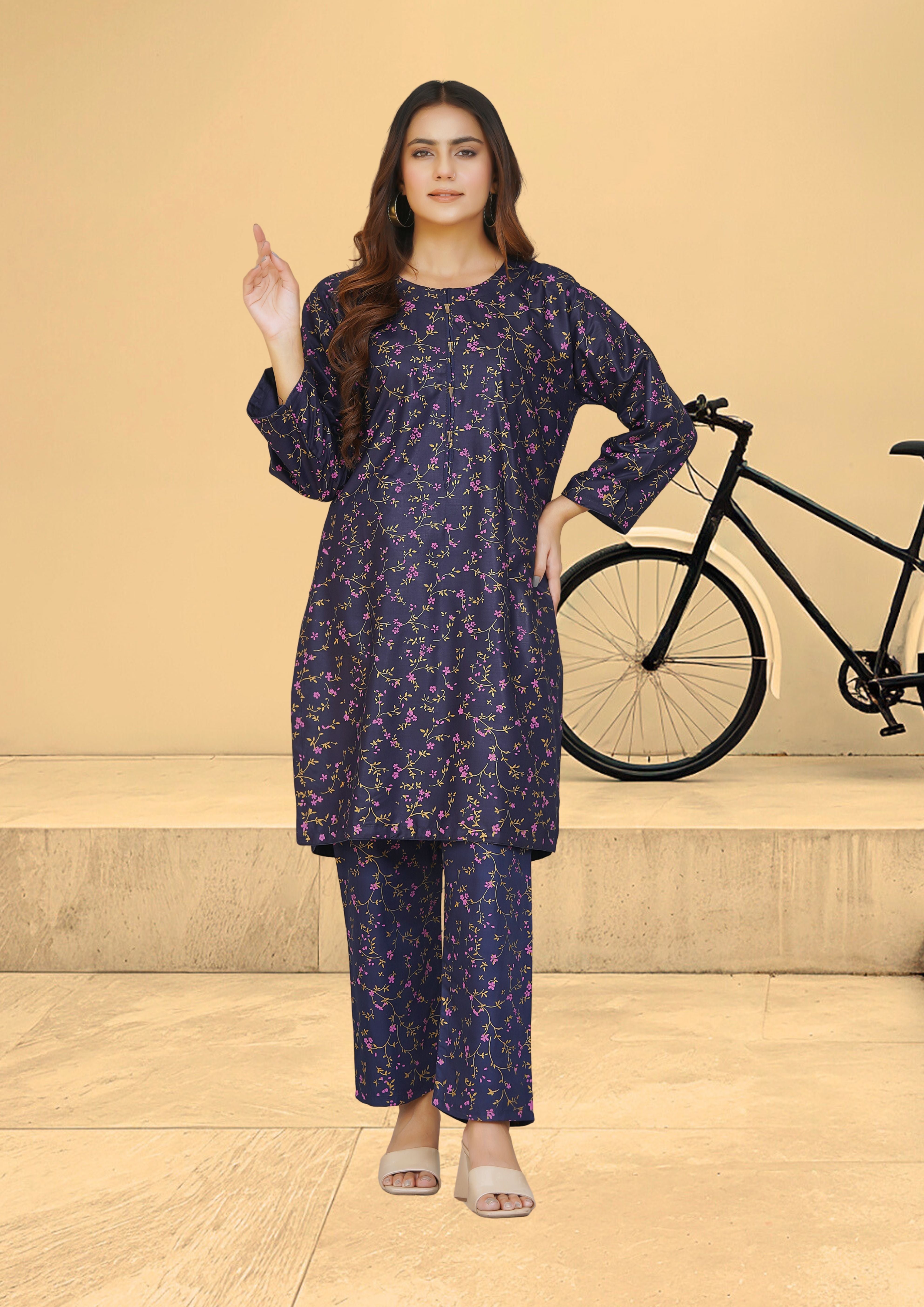 linen Co Ord Sets in Navy blue, pink