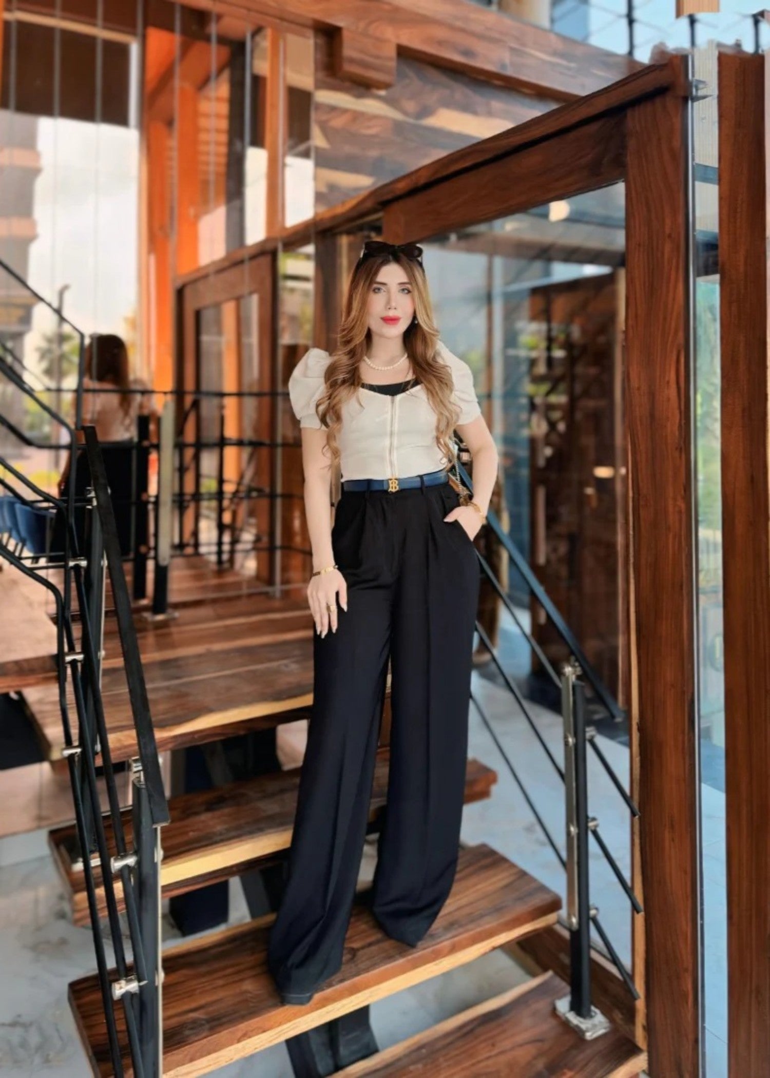 georgette Pants in Black