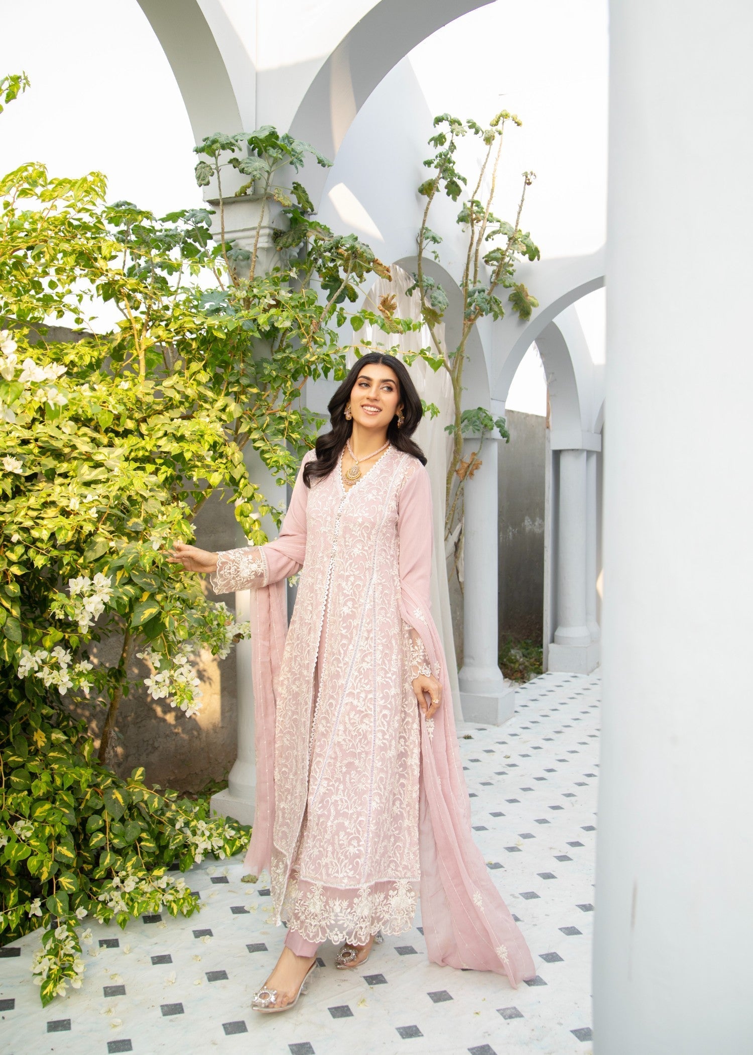 chiffon Gown in Lilac