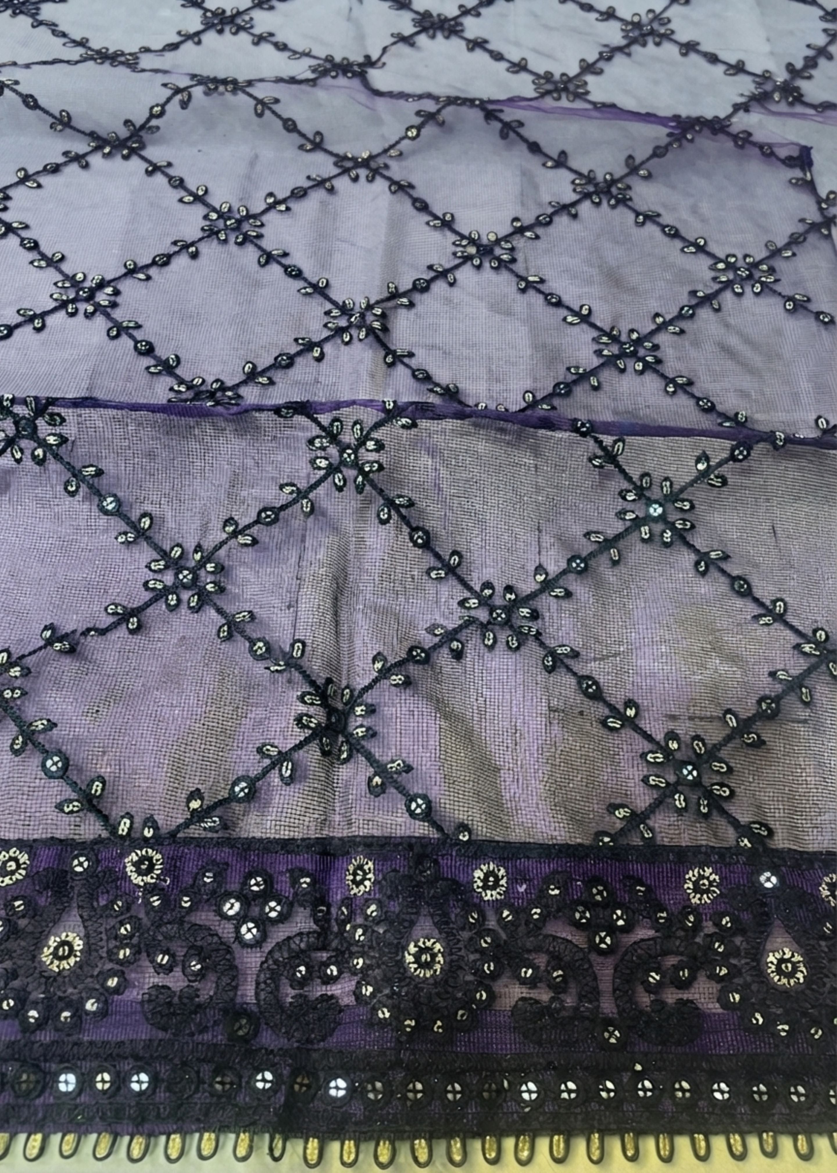 khaddi net Kurta Set in Egg plant